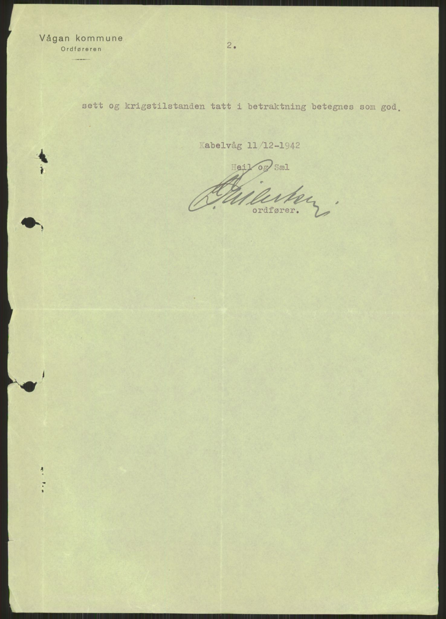 Forsvaret, Forsvarets krigshistoriske avdeling, AV/RA-RAFA-2017/Y/Ya/L0017: II-C-11-31 - Fylkesmenn.  Rapporter om krigsbegivenhetene 1940., 1940, p. 368