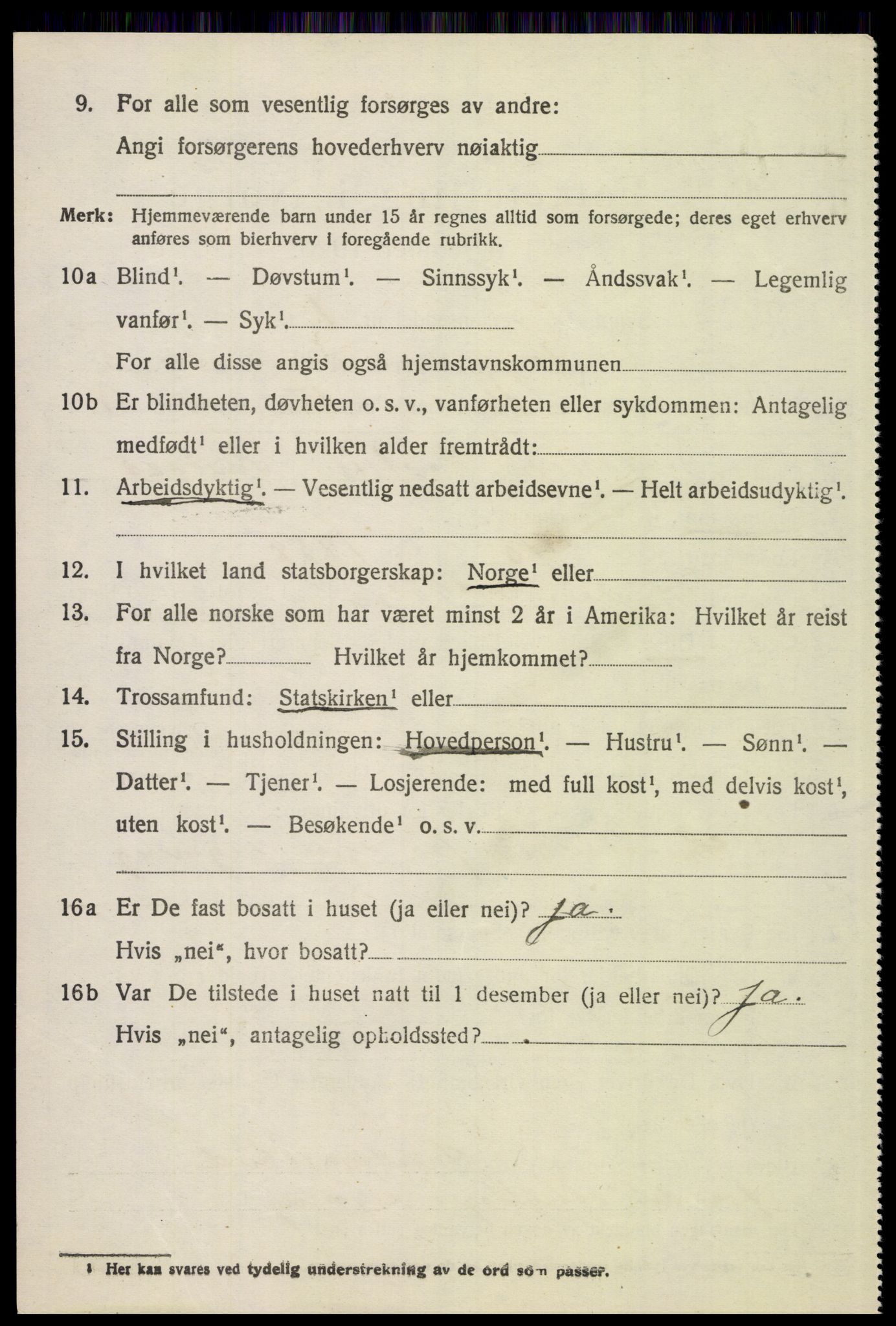 SAH, 1920 census for Tolga, 1920, p. 2376