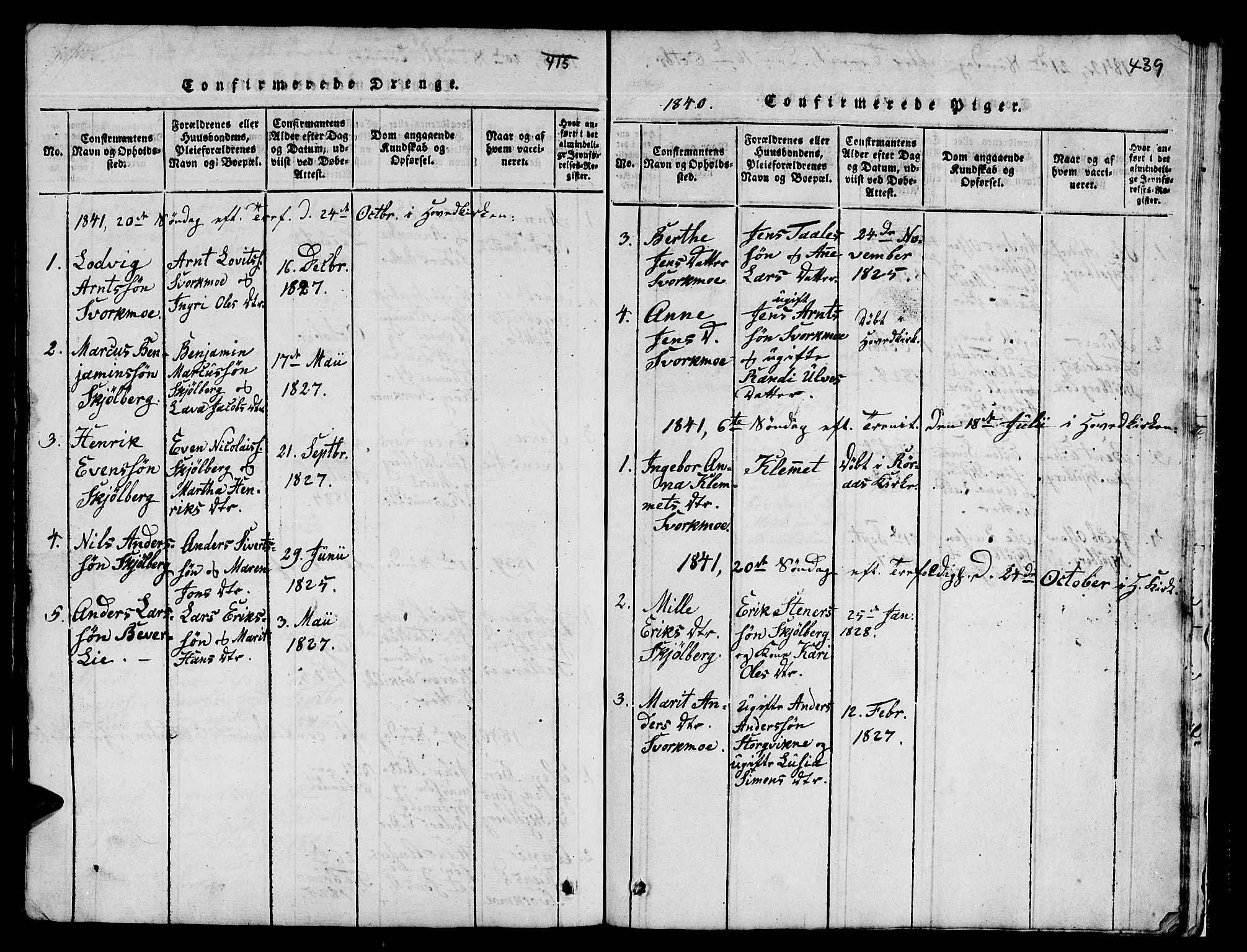 Ministerialprotokoller, klokkerbøker og fødselsregistre - Sør-Trøndelag, SAT/A-1456/671/L0842: Parish register (copy) no. 671C01, 1816-1867, p. 438-439
