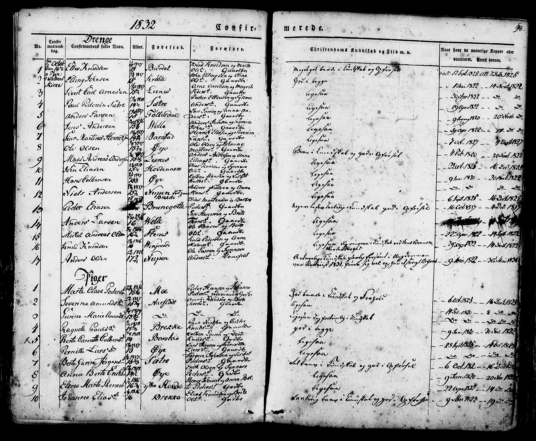 Ministerialprotokoller, klokkerbøker og fødselsregistre - Møre og Romsdal, AV/SAT-A-1454/513/L0174: Parish register (official) no. 513A01, 1831-1855, p. 98