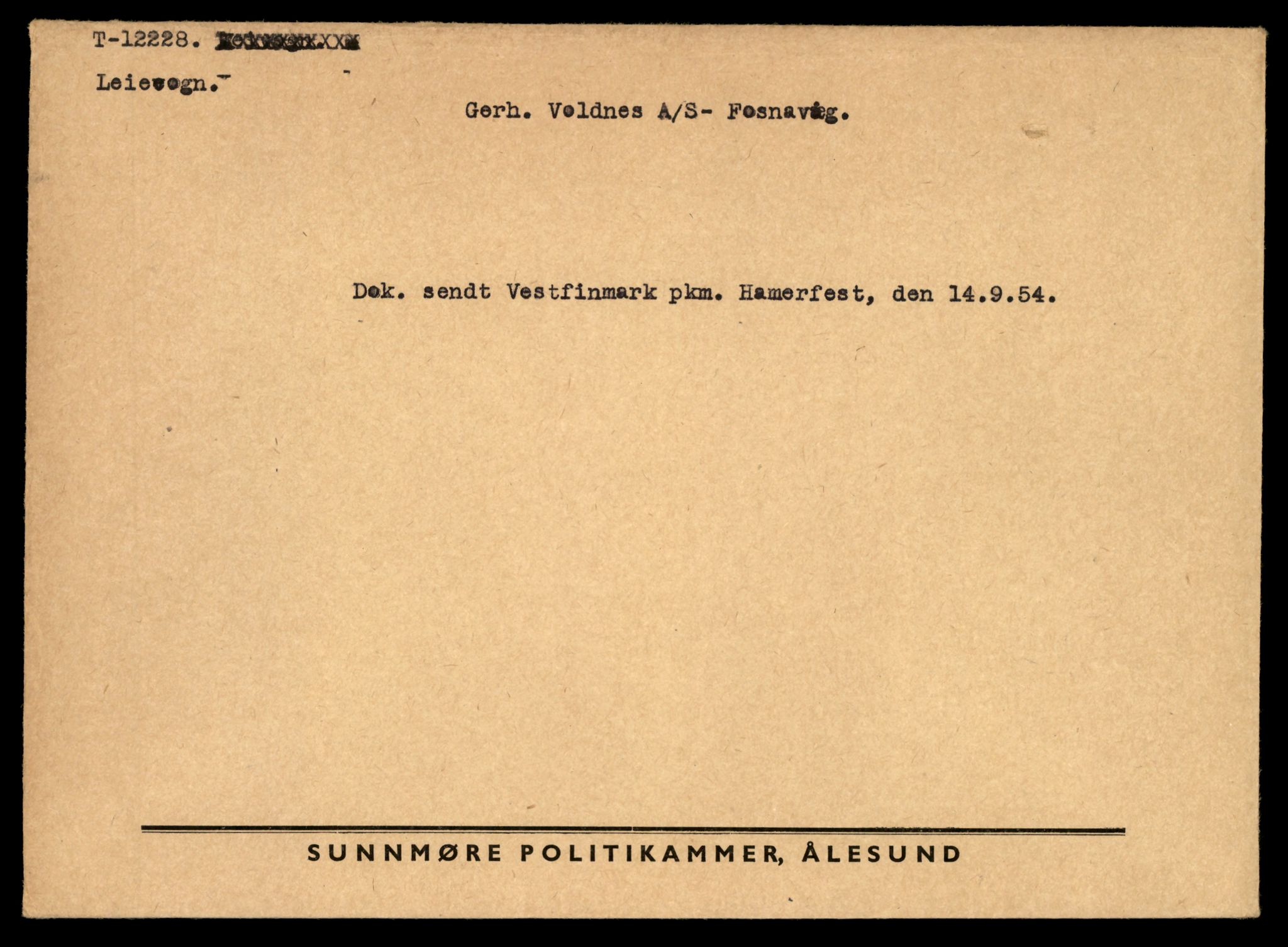 Møre og Romsdal vegkontor - Ålesund trafikkstasjon, AV/SAT-A-4099/F/Fe/L0033: Registreringskort for kjøretøy T 12151 - T 12474, 1927-1998, p. 1993