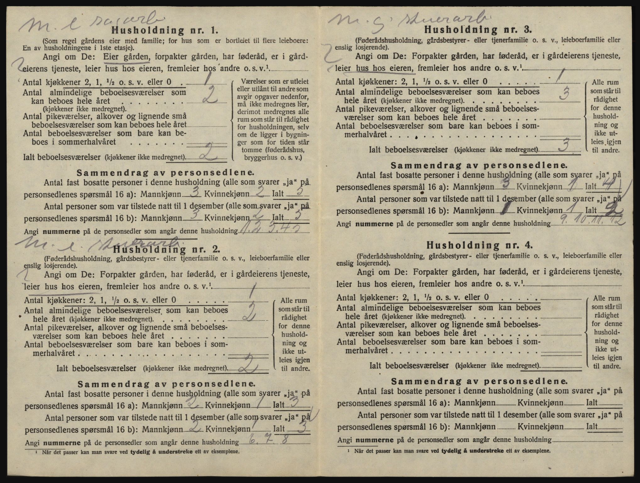 SAO, 1920 census for Glemmen, 1920, p. 166