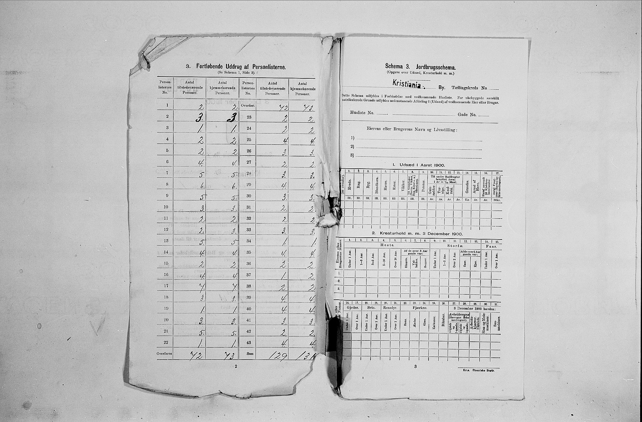 SAO, 1900 census for Kristiania, 1900, p. 42622