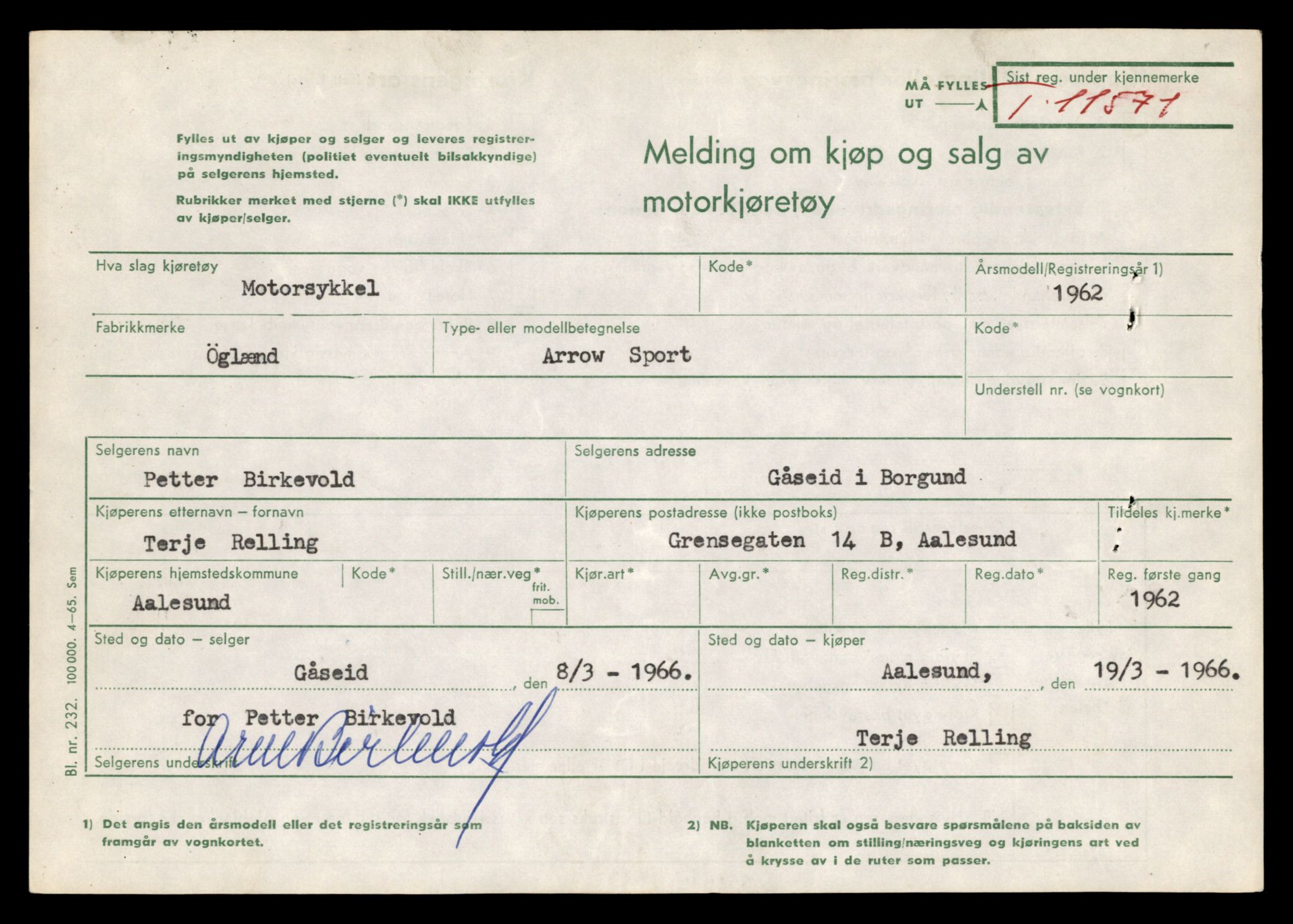 Møre og Romsdal vegkontor - Ålesund trafikkstasjon, AV/SAT-A-4099/F/Fe/L0029: Registreringskort for kjøretøy T 11430 - T 11619, 1927-1998, p. 2317