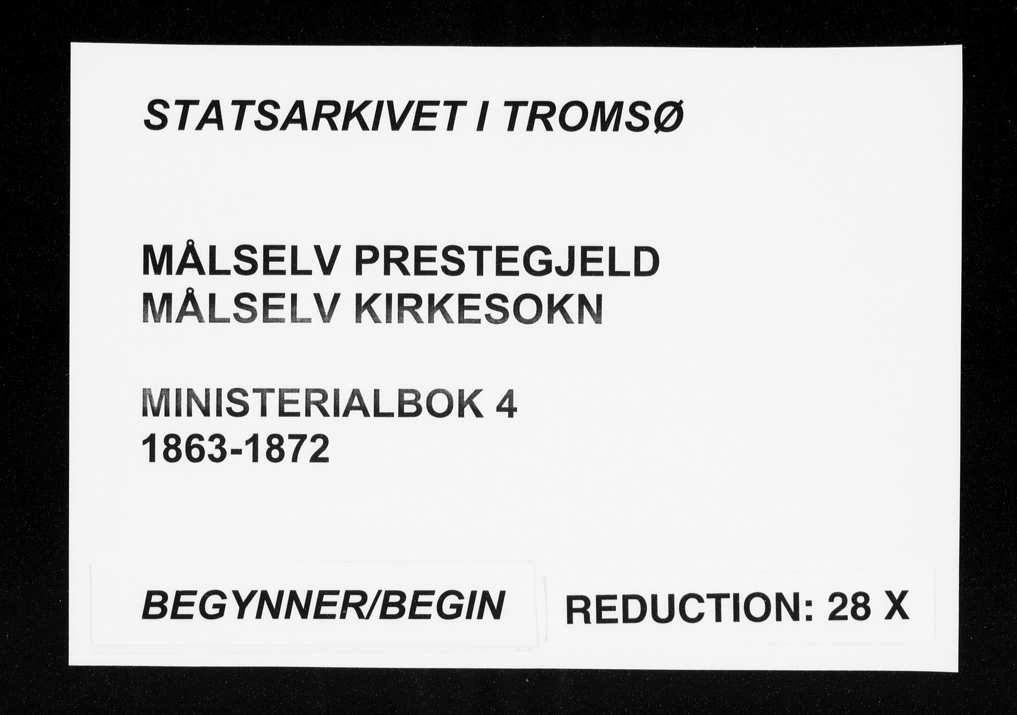 Målselv sokneprestembete, AV/SATØ-S-1311/G/Ga/Gaa/L0004kirke: Parish register (official) no. 4, 1863-1872