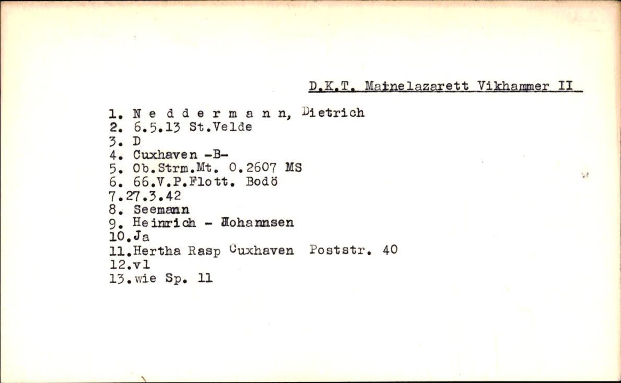 Hjemsendte tyskere , RA/RAFA-6487/D/Da/L0003: Krause- Pauletta, 1945-1947, p. 905