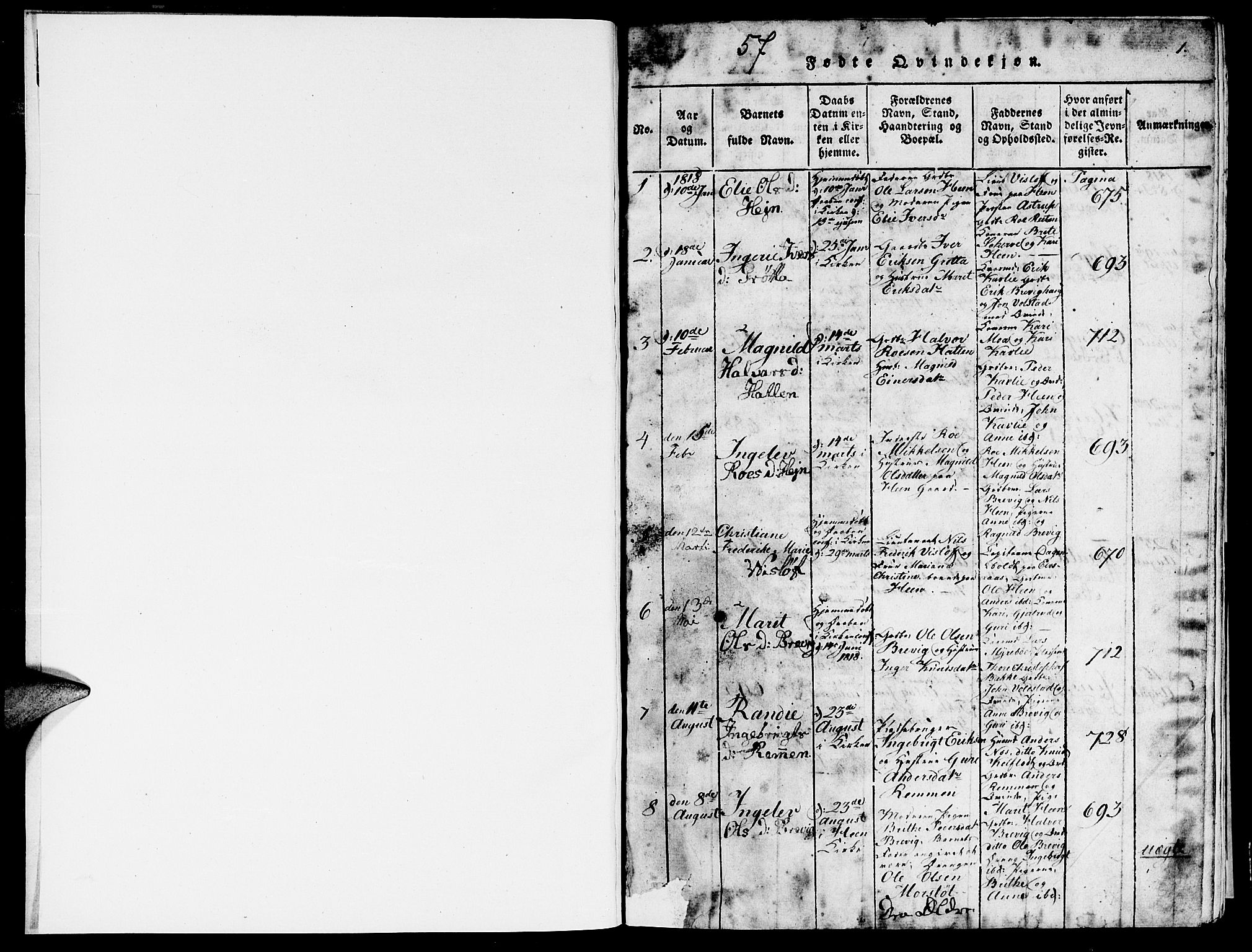 Ministerialprotokoller, klokkerbøker og fødselsregistre - Møre og Romsdal, SAT/A-1454/545/L0587: Parish register (copy) no. 545C01, 1818-1836, p. 0-1