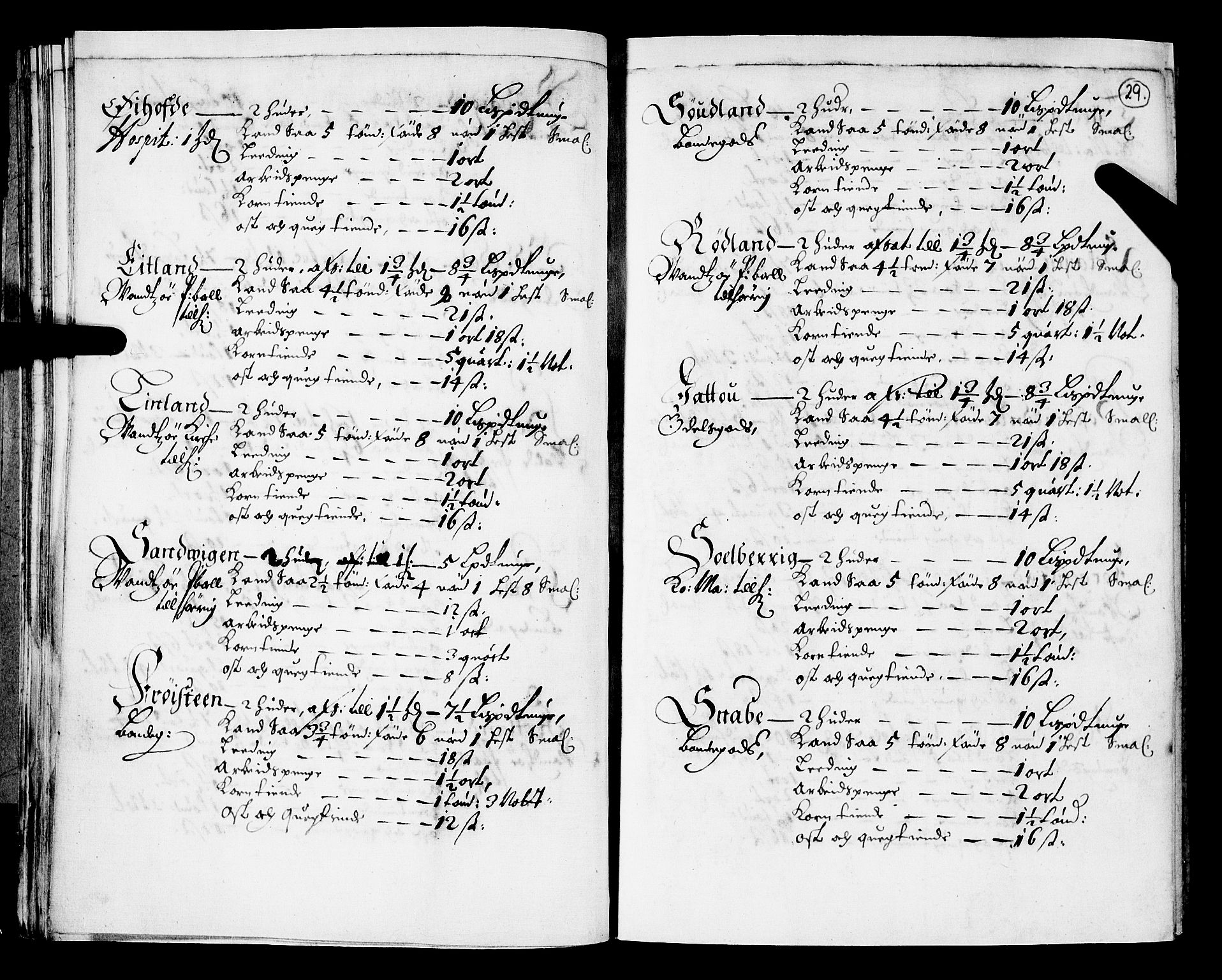 Rentekammeret inntil 1814, Realistisk ordnet avdeling, AV/RA-EA-4070/N/Nb/Nba/L0031: Lista amt, 1668, p. 28b-29a