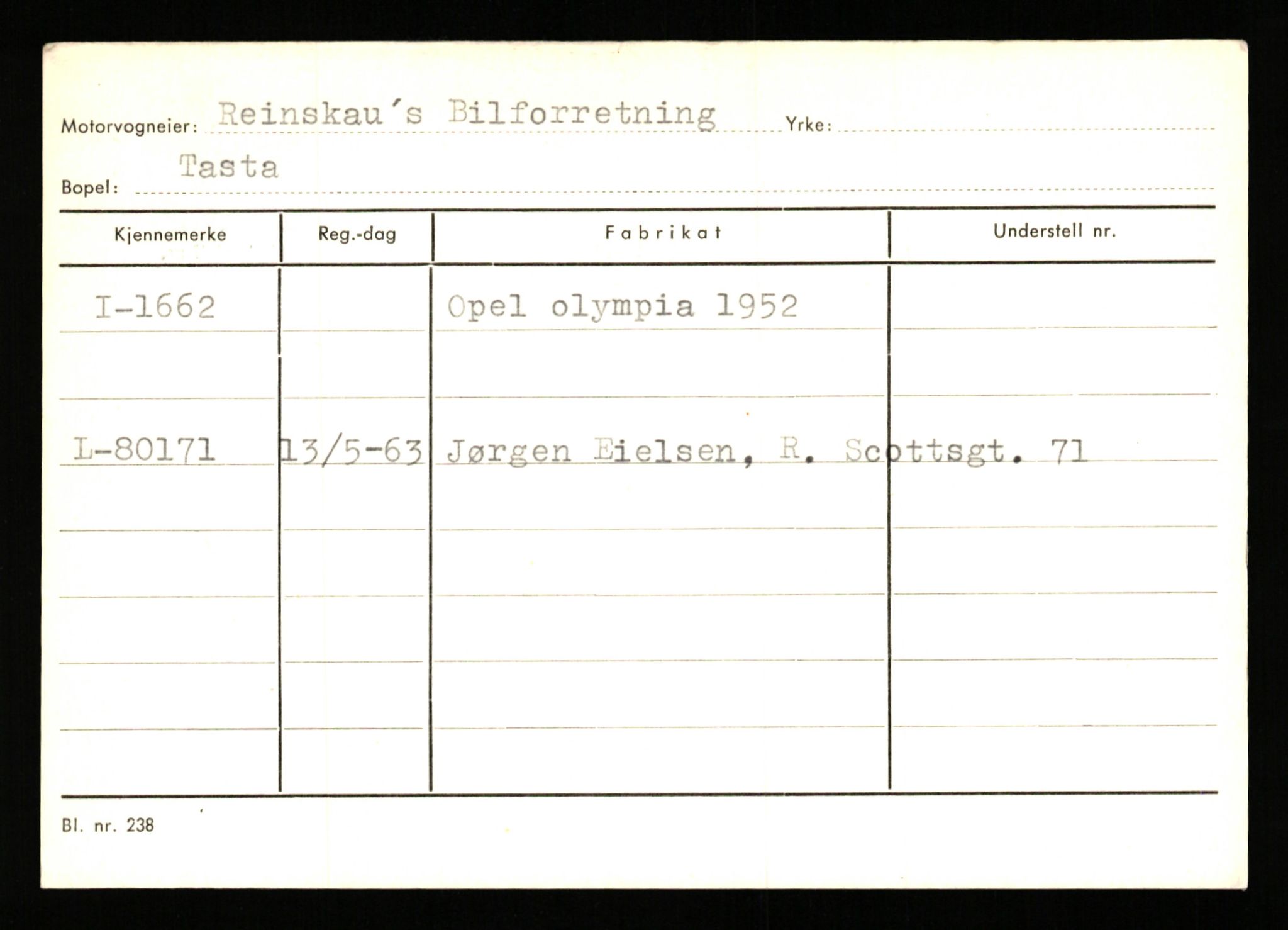 Stavanger trafikkstasjon, AV/SAST-A-101942/0/G/L0001: Registreringsnummer: 0 - 5782, 1930-1971, p. 1157