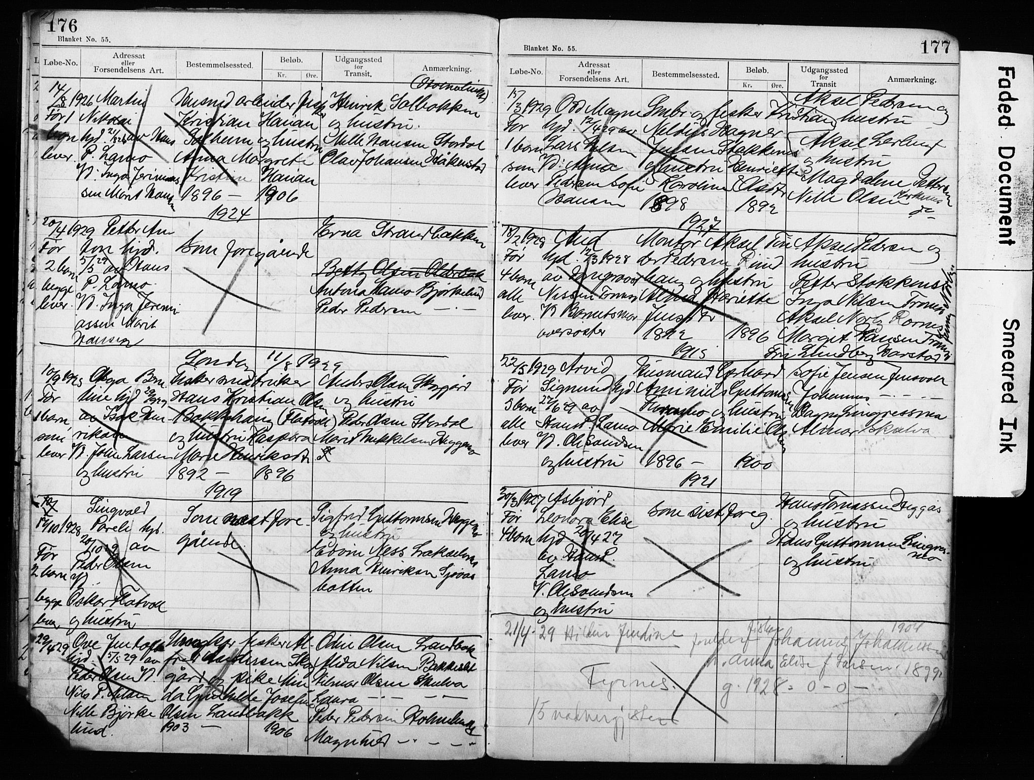 Lyngen sokneprestembete, AV/SATØ-S-1289/H/Ha/L0052/0002: Baptism register no. 52.2, 1915-1928, p. 176-177