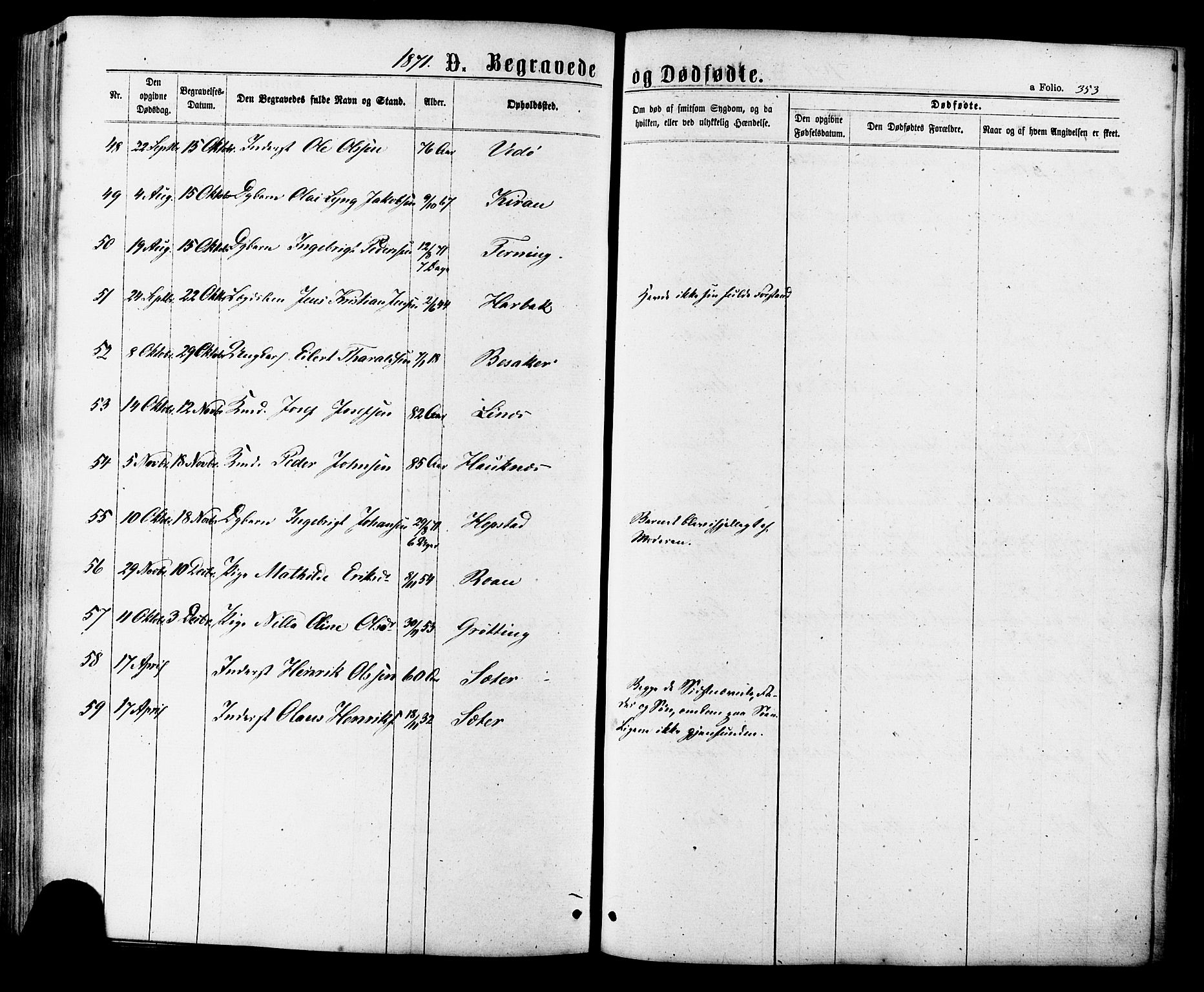 Ministerialprotokoller, klokkerbøker og fødselsregistre - Sør-Trøndelag, SAT/A-1456/657/L0706: Parish register (official) no. 657A07, 1867-1878, p. 353