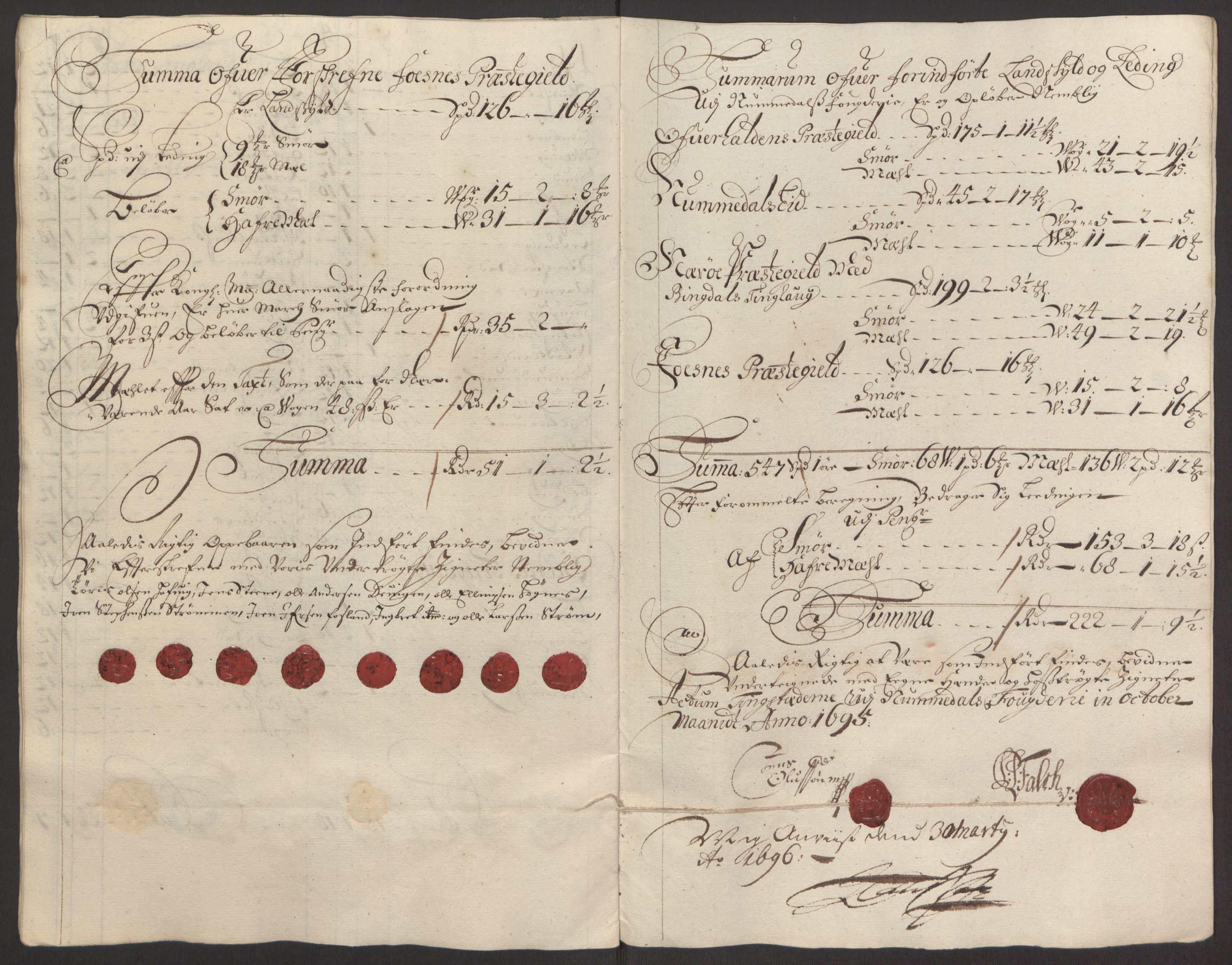 Rentekammeret inntil 1814, Reviderte regnskaper, Fogderegnskap, RA/EA-4092/R64/L4424: Fogderegnskap Namdal, 1692-1695, p. 505