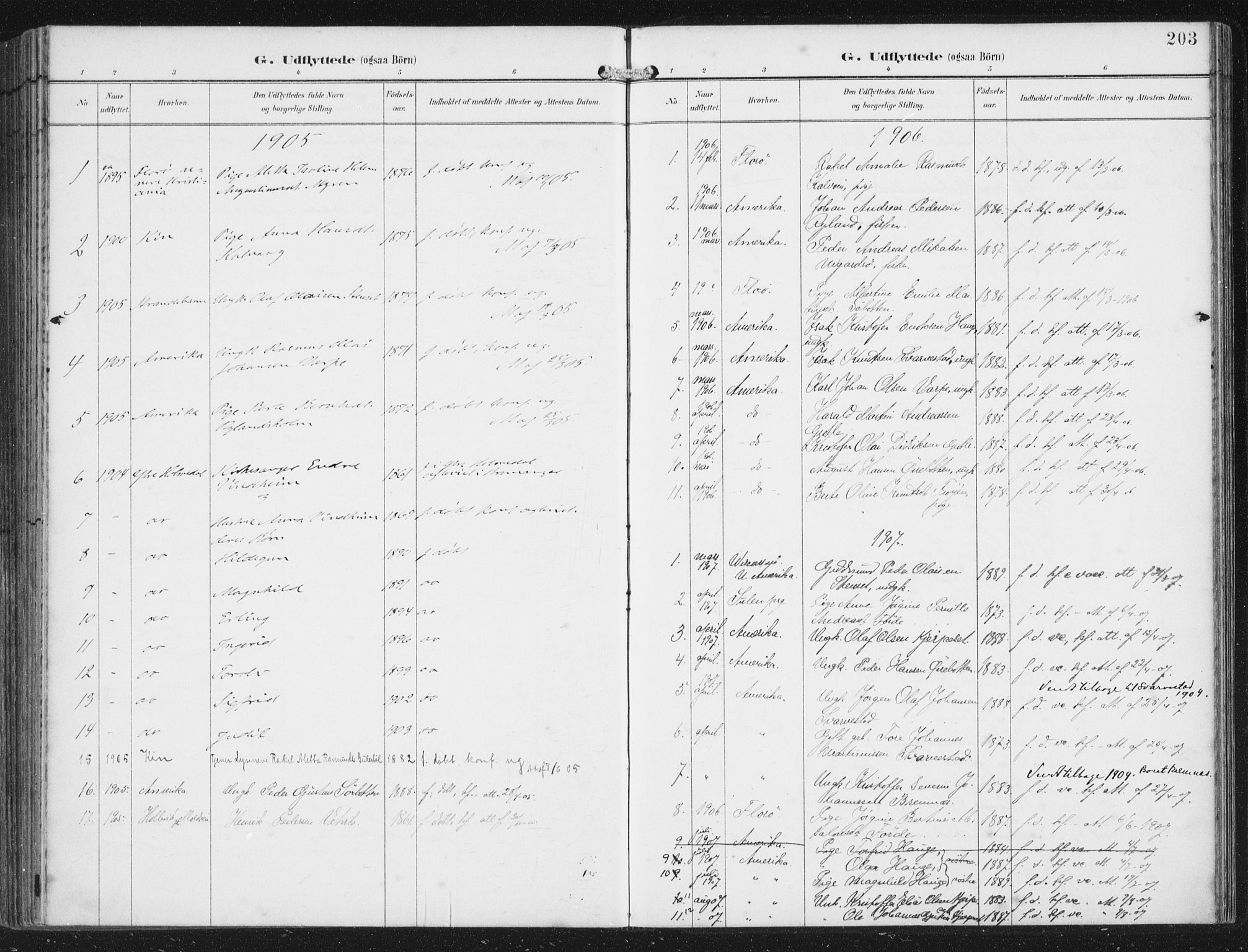 Bremanger sokneprestembete, SAB/A-82201/H/Haa/Haab/L0002: Parish register (official) no. B  2, 1896-1908, p. 203