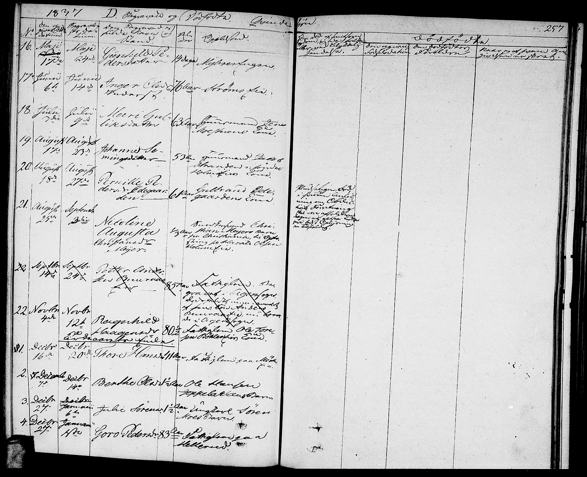 Nittedal prestekontor Kirkebøker, SAO/A-10365a/F/Fa/L0004: Parish register (official) no. I 4, 1836-1849, p. 257