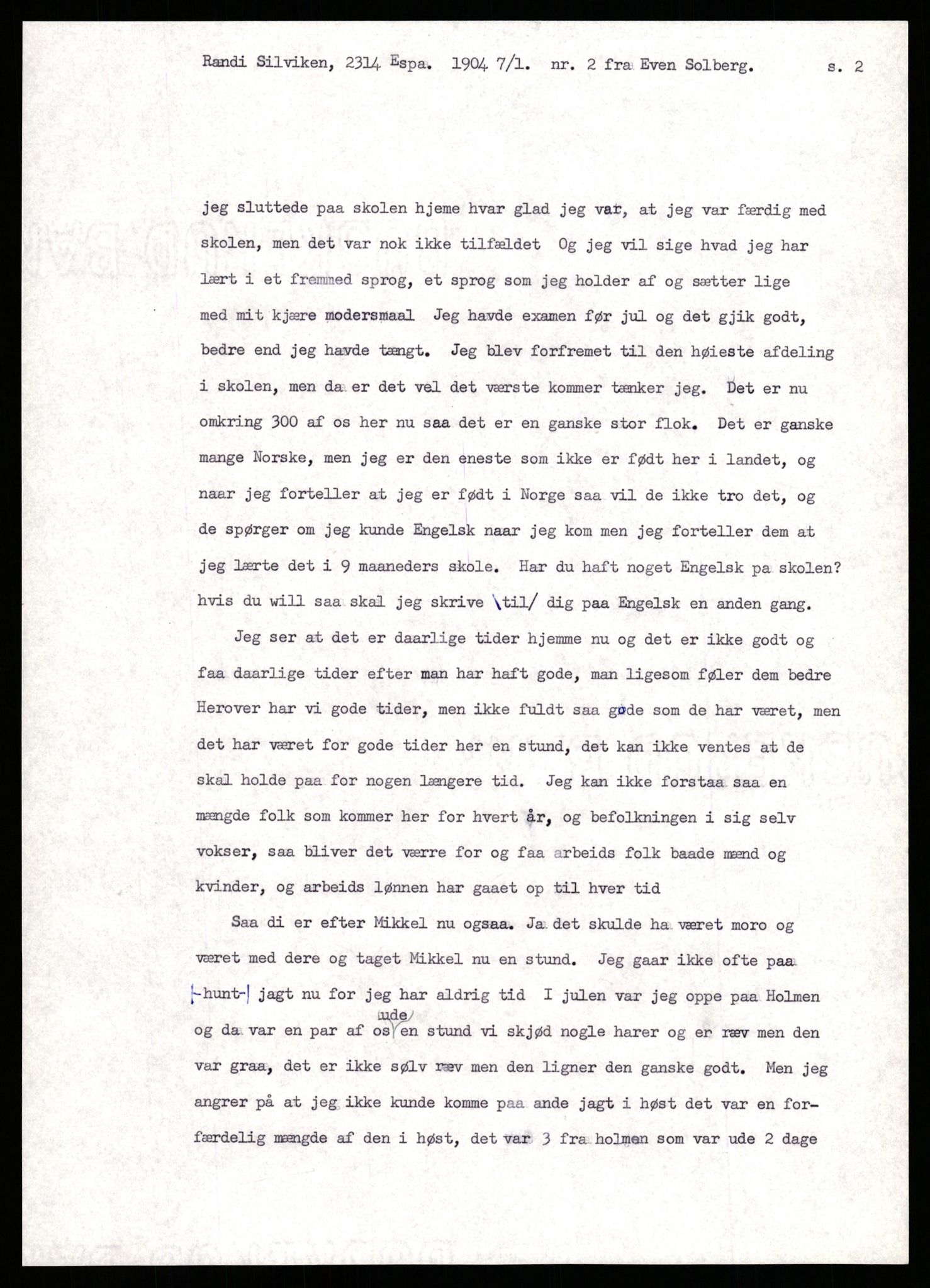 Samlinger til kildeutgivelse, Amerikabrevene, AV/RA-EA-4057/F/L0009: Innlån fra Hedmark: Statsarkivet i Hamar - Wærenskjold, 1838-1914, p. 181