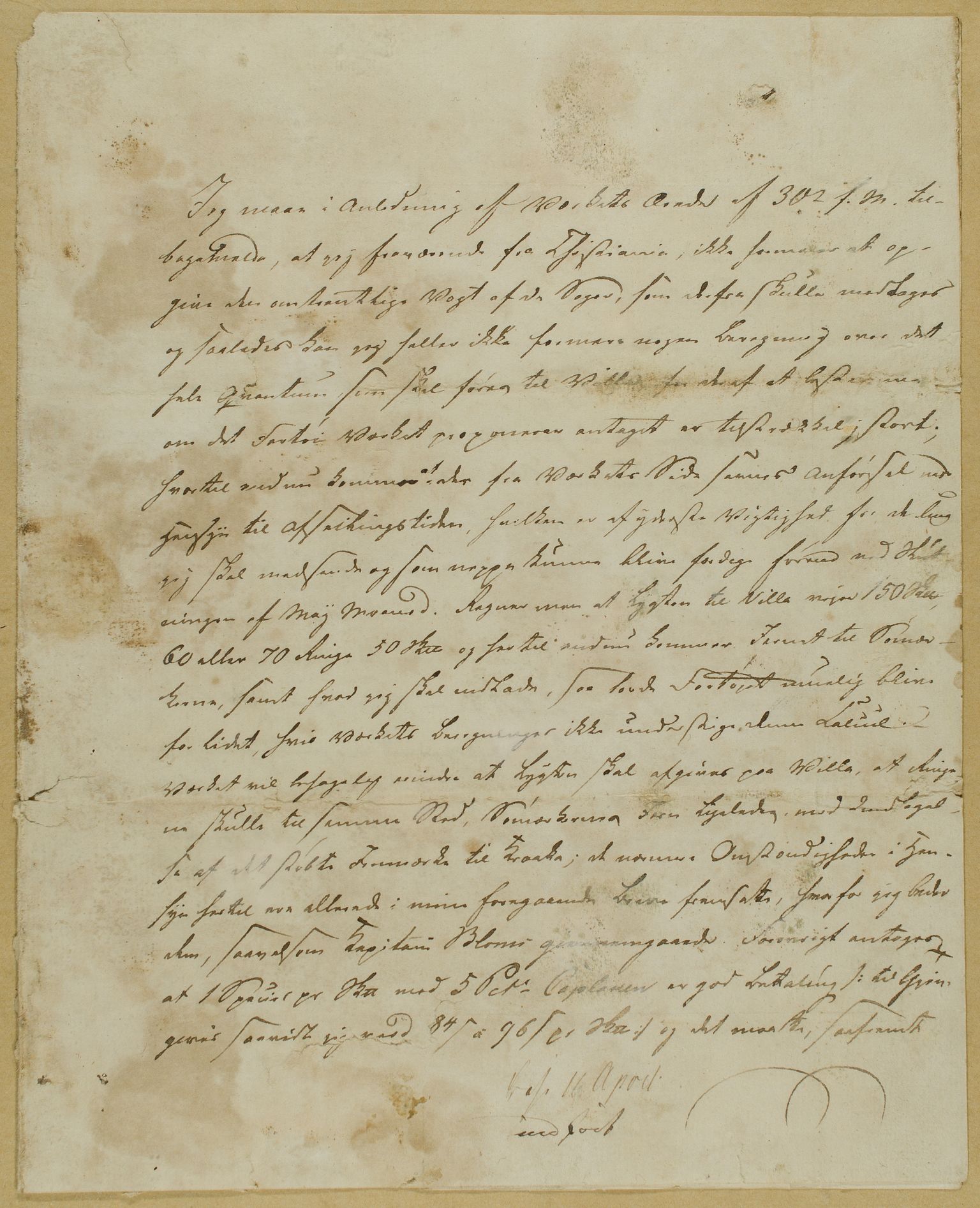 Familien Aalls privatarkiv , NESJ/NJM-005/E-00004/L0009: Inngående brev 1838, del 1, 1838