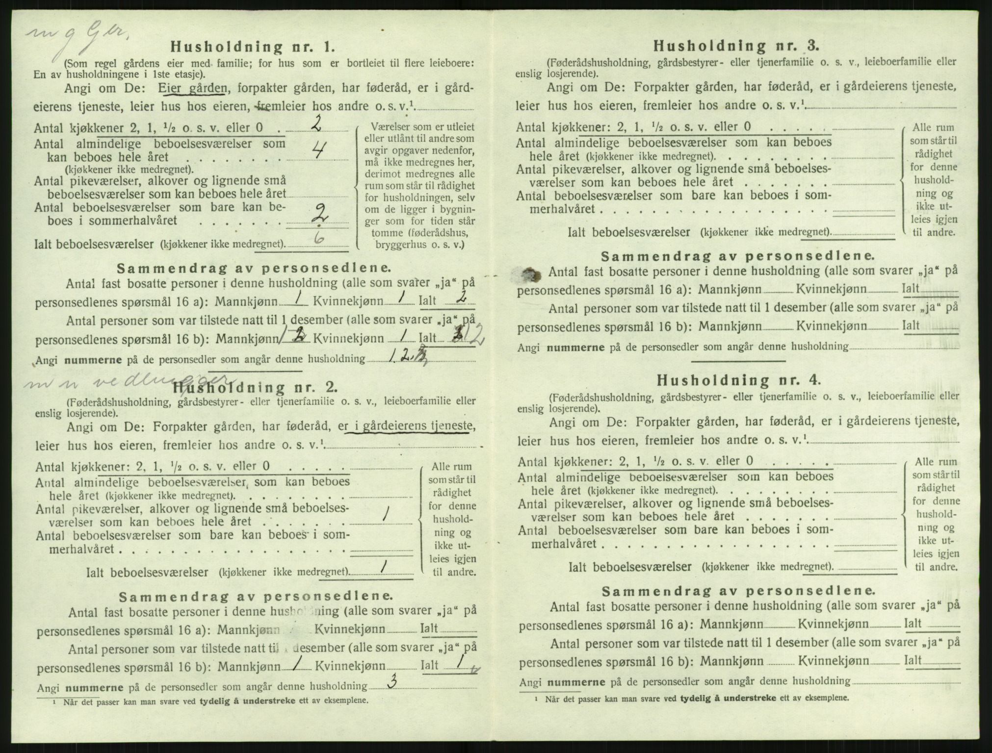 SAK, 1920 census for Fjære, 1920, p. 2104