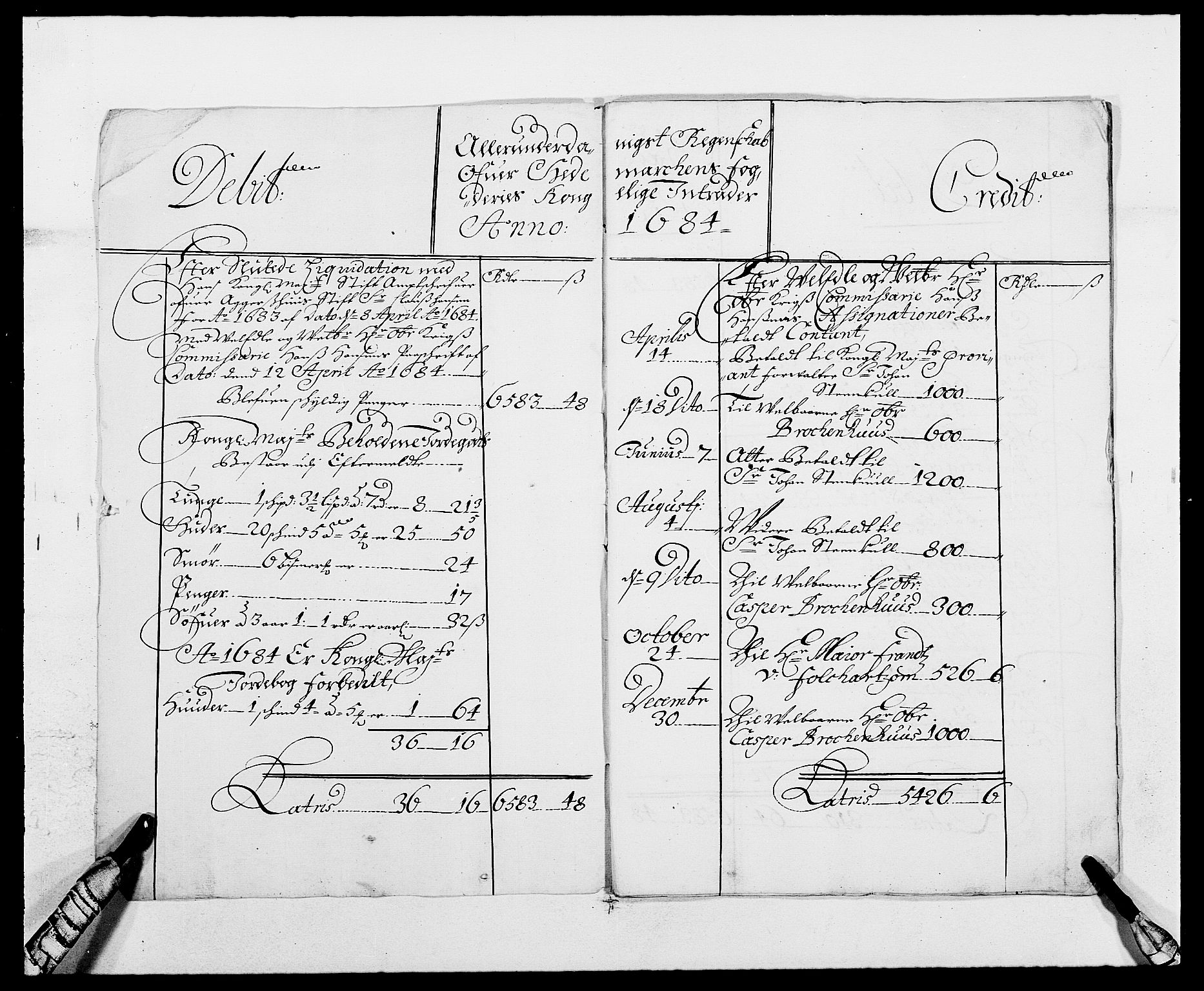 Rentekammeret inntil 1814, Reviderte regnskaper, Fogderegnskap, RA/EA-4092/R16/L1025: Fogderegnskap Hedmark, 1684, p. 3