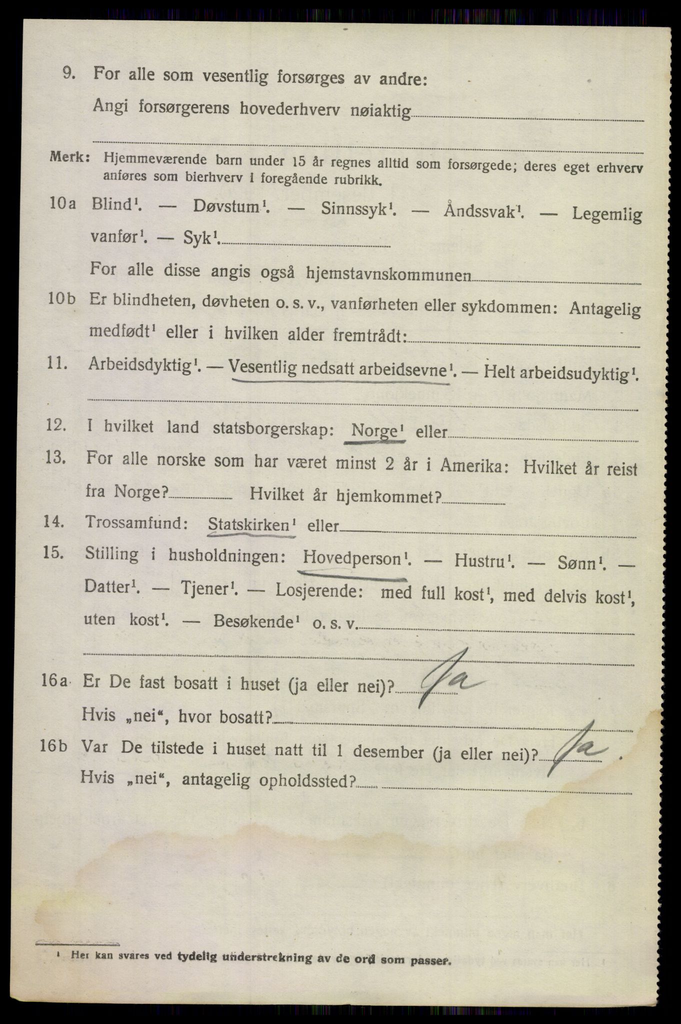 SAKO, 1920 census for Solum, 1920, p. 2269