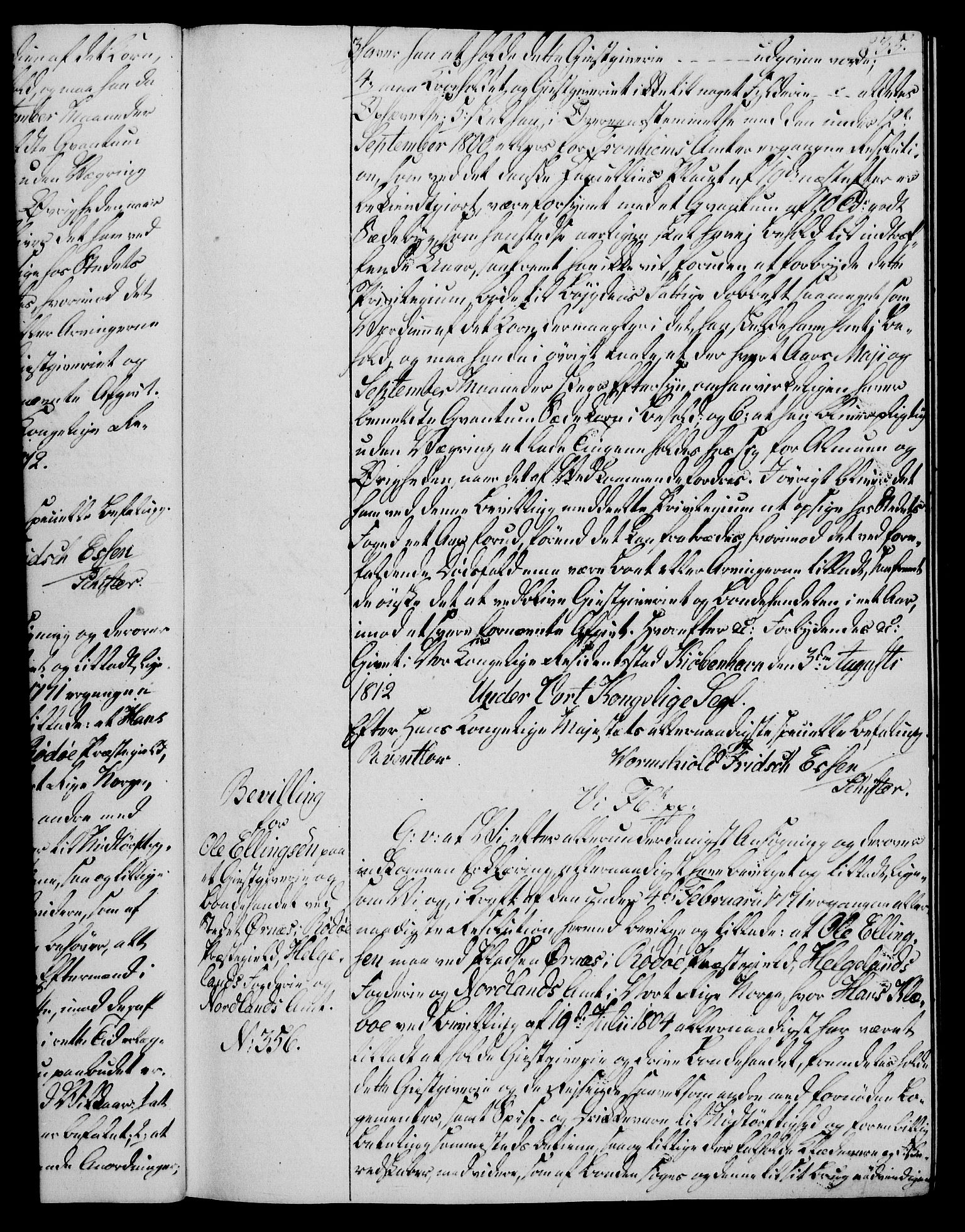 Rentekammeret, Kammerkanselliet, AV/RA-EA-3111/G/Gg/Gga/L0020: Norsk ekspedisjonsprotokoll med register (merket RK 53.20), 1811-1814, p. 235