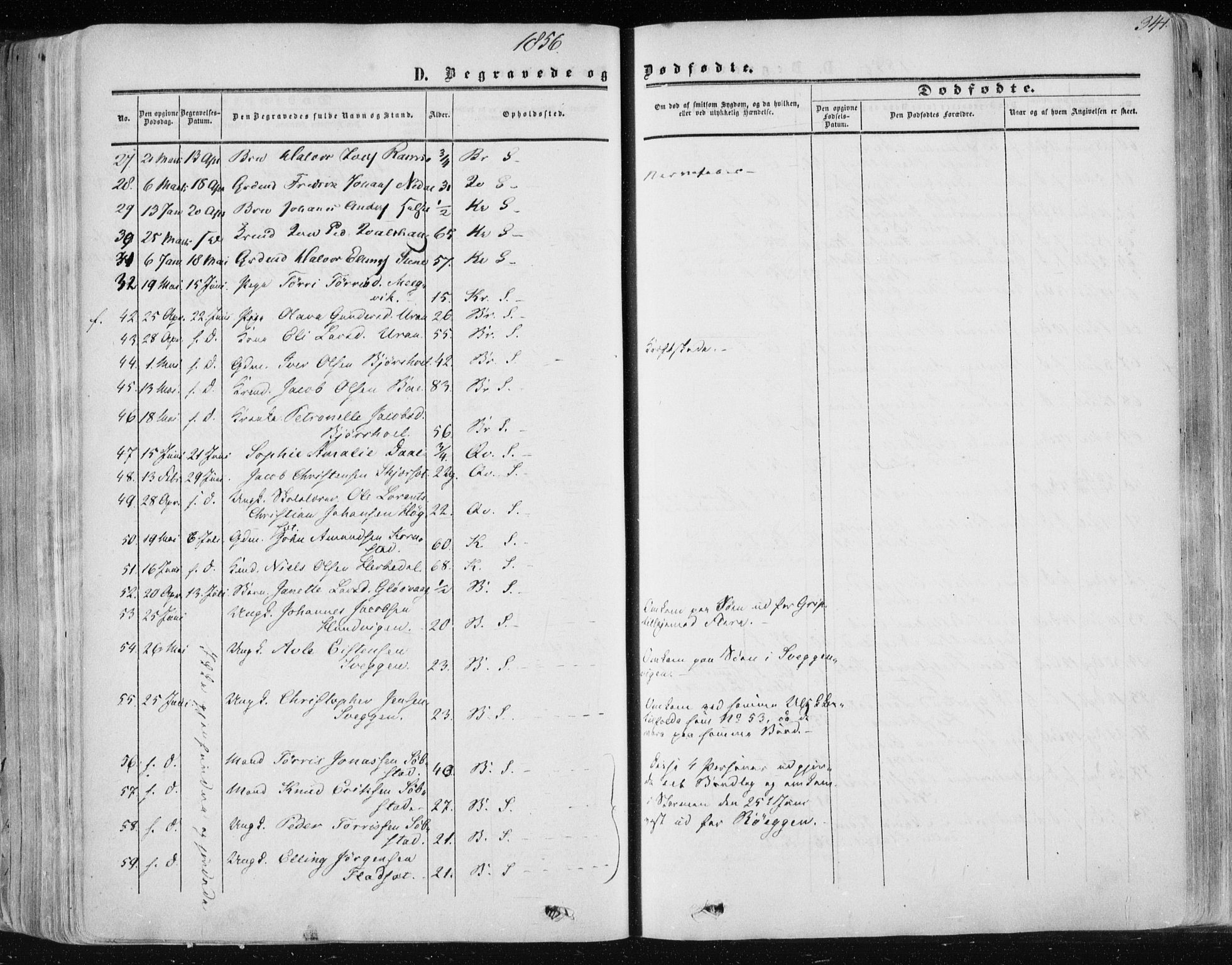 Ministerialprotokoller, klokkerbøker og fødselsregistre - Møre og Romsdal, AV/SAT-A-1454/568/L0804: Parish register (official) no. 568A11, 1854-1868, p. 341