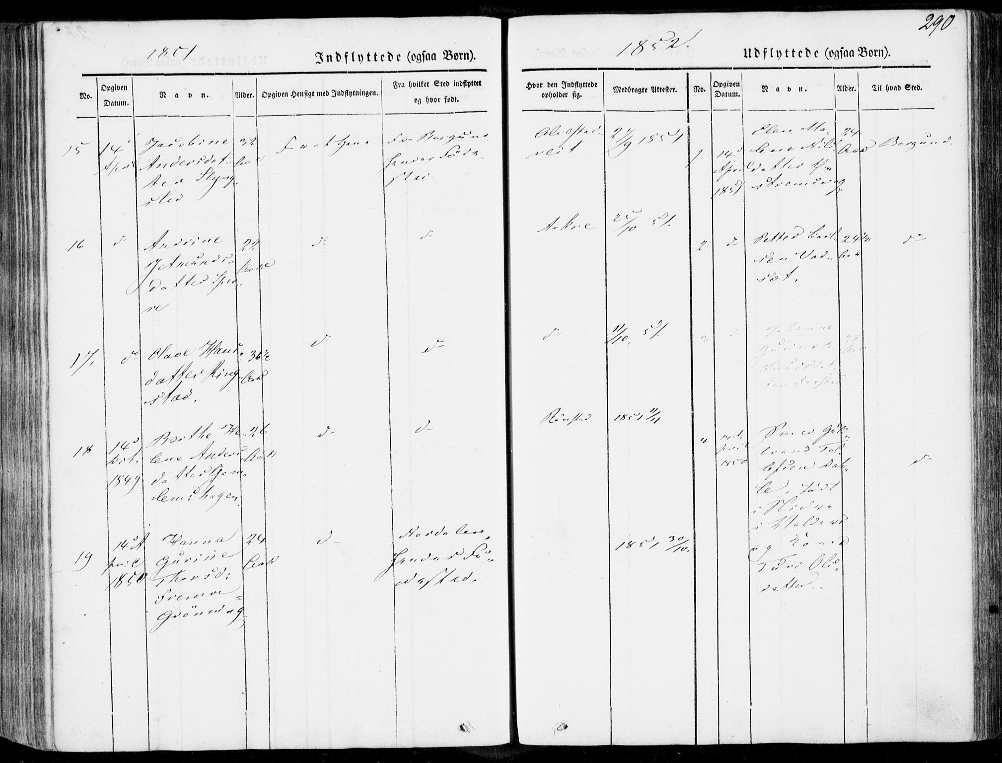 Ministerialprotokoller, klokkerbøker og fødselsregistre - Møre og Romsdal, SAT/A-1454/536/L0497: Parish register (official) no. 536A06, 1845-1865, p. 290
