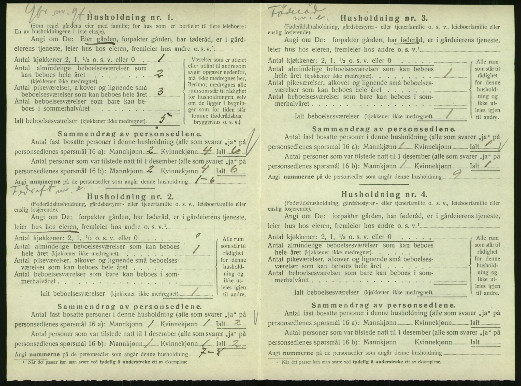 SAT, 1920 census for Hattfjelldal, 1920, p. 289