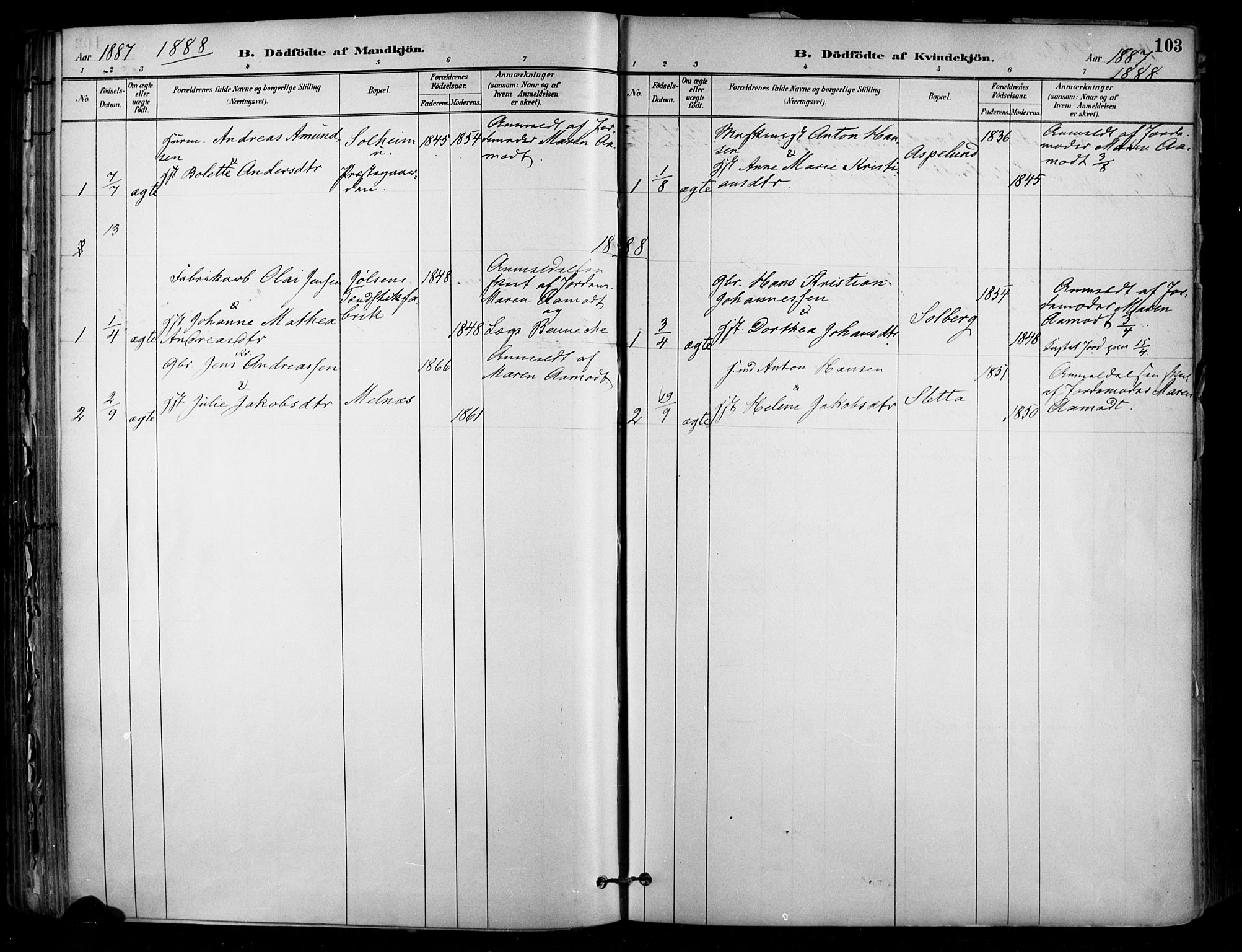Enebakk prestekontor Kirkebøker, SAO/A-10171c/F/Fa/L0016: Parish register (official) no. I 16, 1883-1898, p. 103