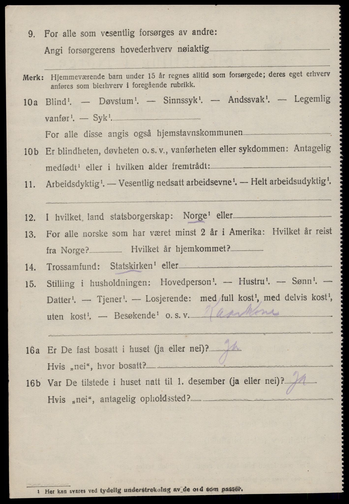 SAT, 1920 census for Hustad, 1920, p. 4160