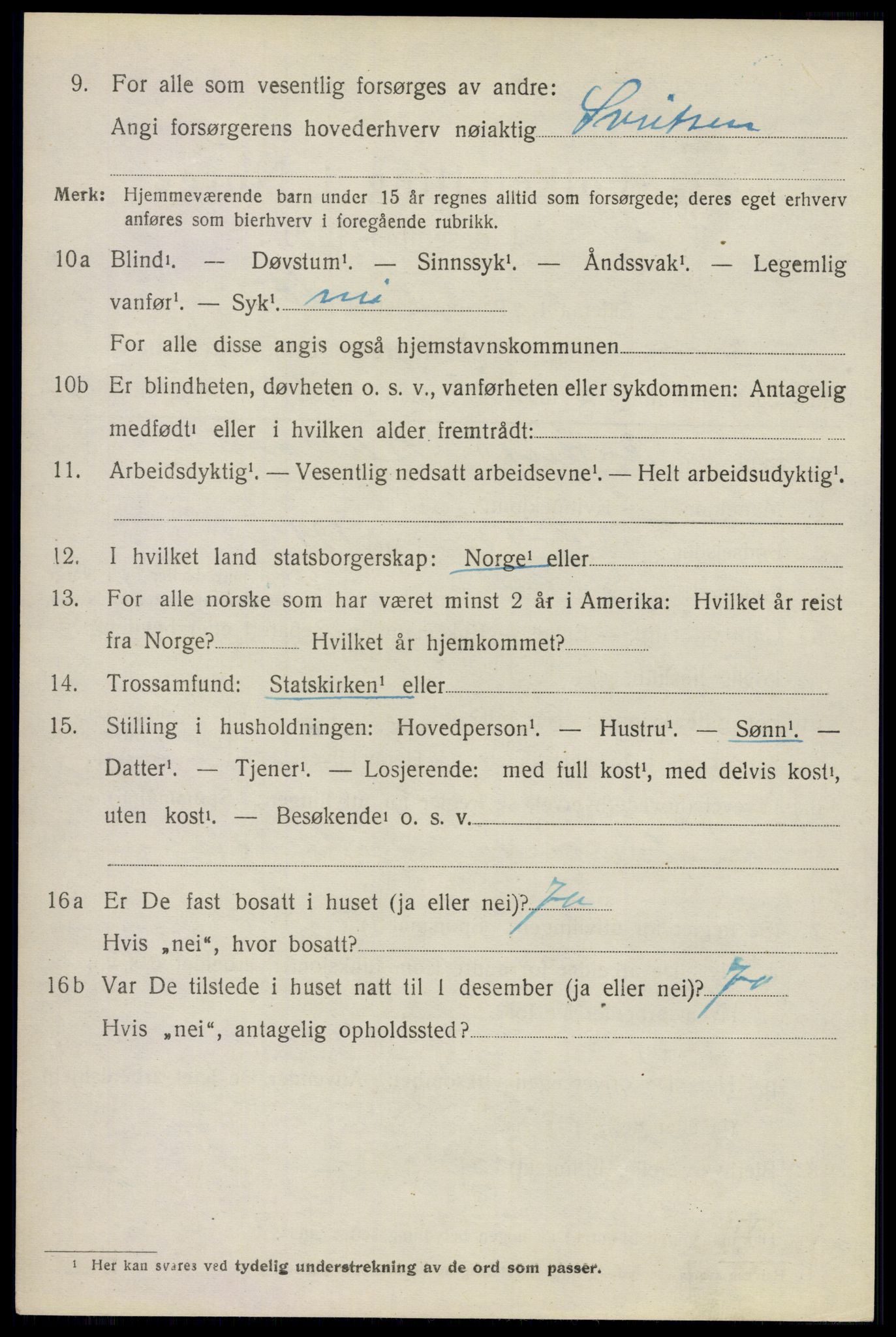 SAO, 1920 census for Sørum, 1920, p. 2188