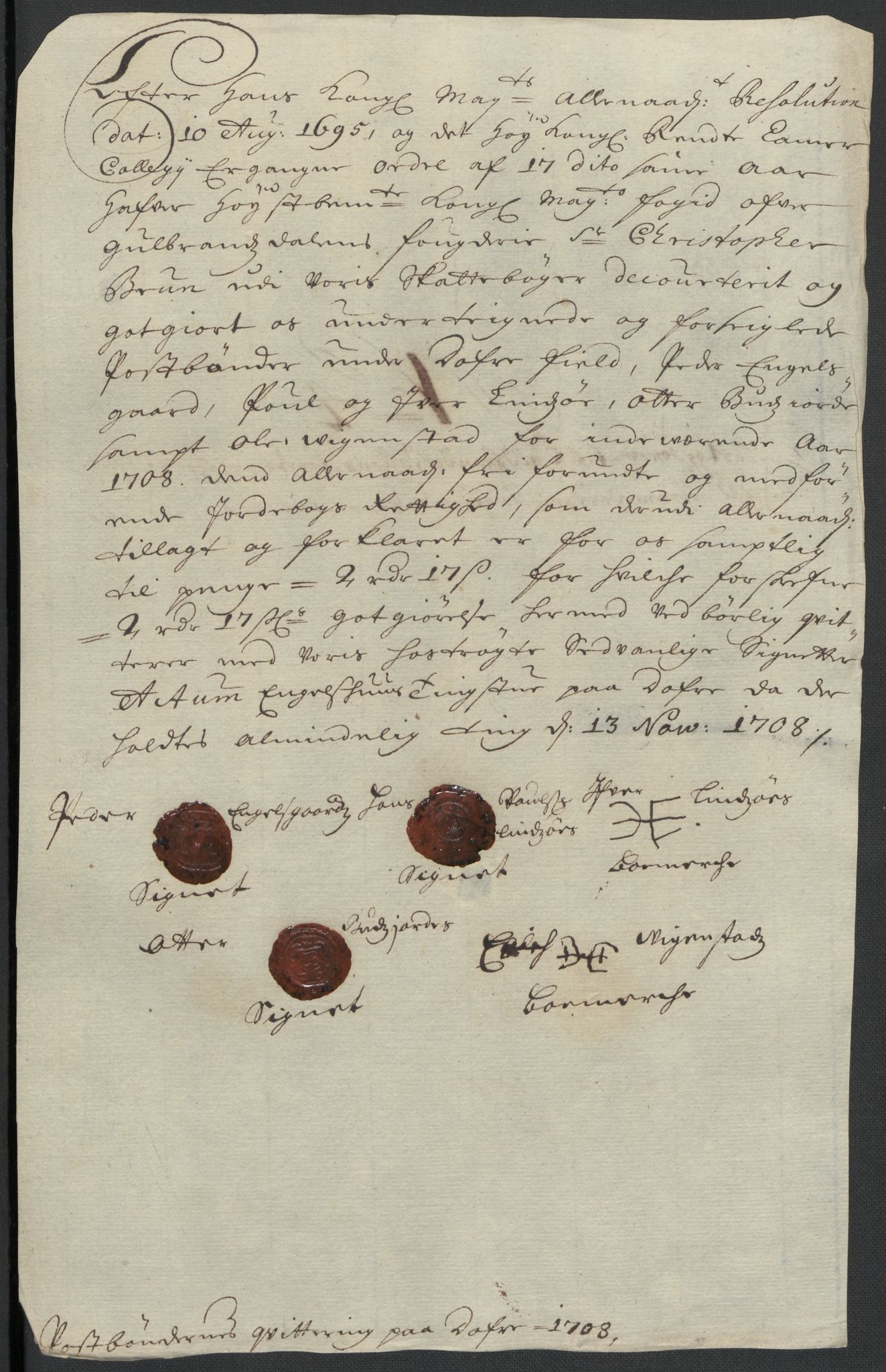 Rentekammeret inntil 1814, Reviderte regnskaper, Fogderegnskap, AV/RA-EA-4092/R17/L1179: Fogderegnskap Gudbrandsdal, 1708-1710, p. 45