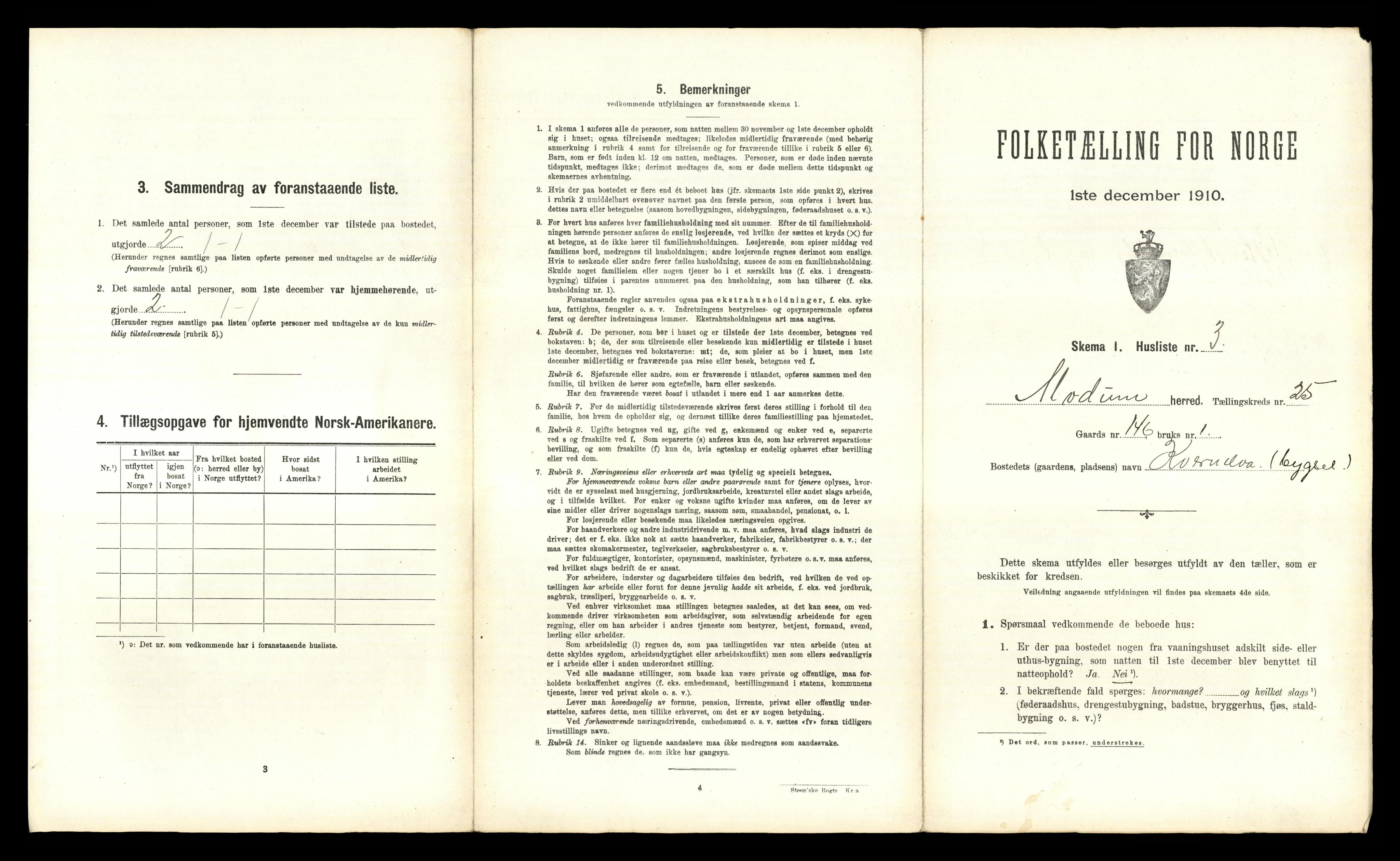 RA, 1910 census for Modum, 1910, p. 3634