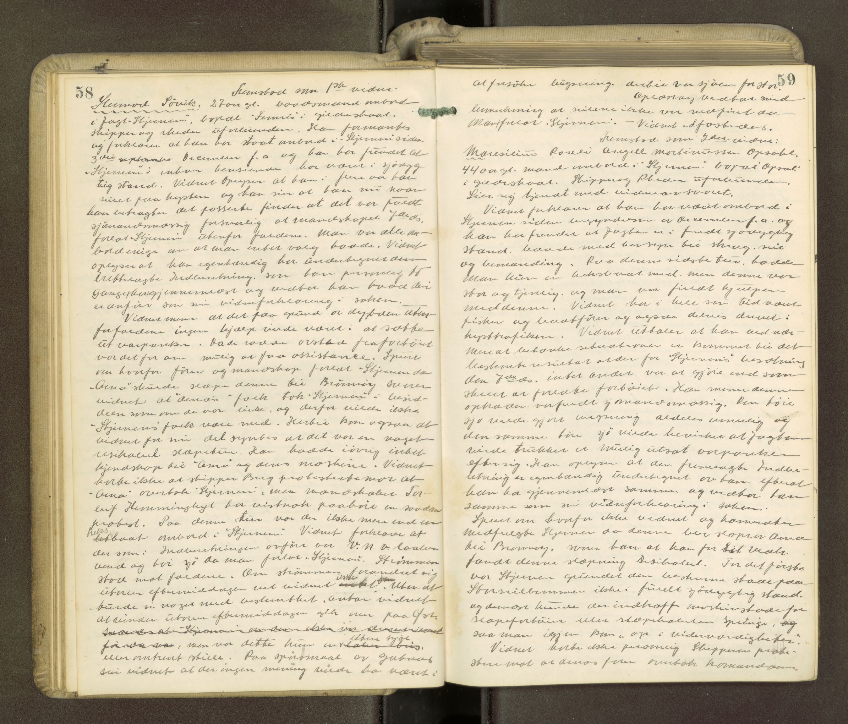 Brønnøy sorenskriveri, AV/SAT-A-4170/1/1/1B/L0001: Ekstrarettsprotokoll, 1919-1926, p. 58-59