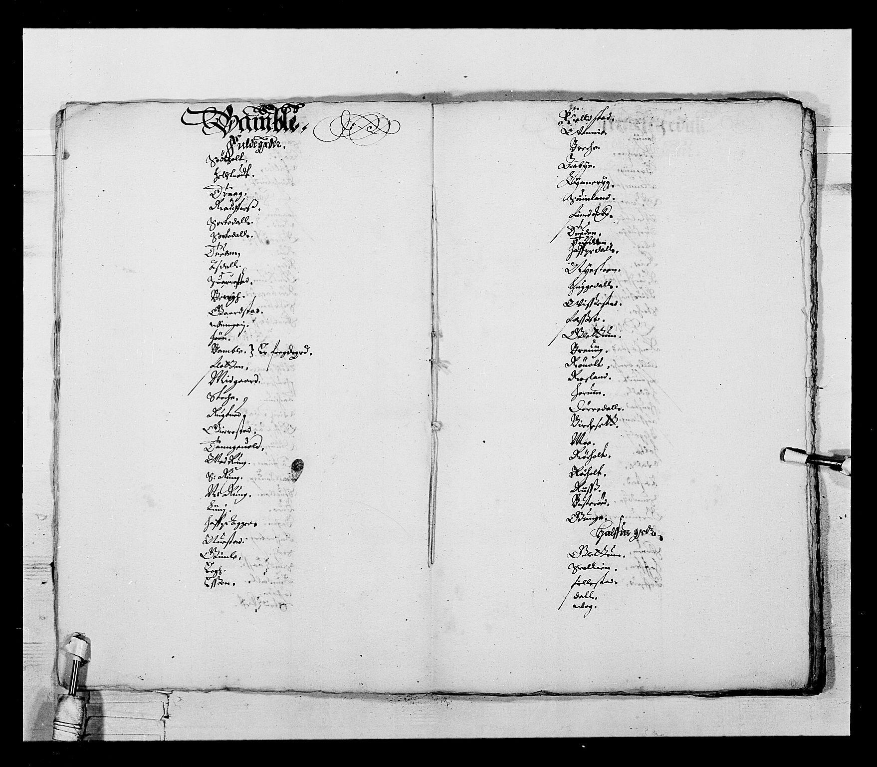 Stattholderembetet 1572-1771, RA/EA-2870/Ek/L0022/0005: Jordebøker 1633-1658: / En liste over soldatlegg og en liste over gårder i Bratsberg len, 1642-1644, p. 43