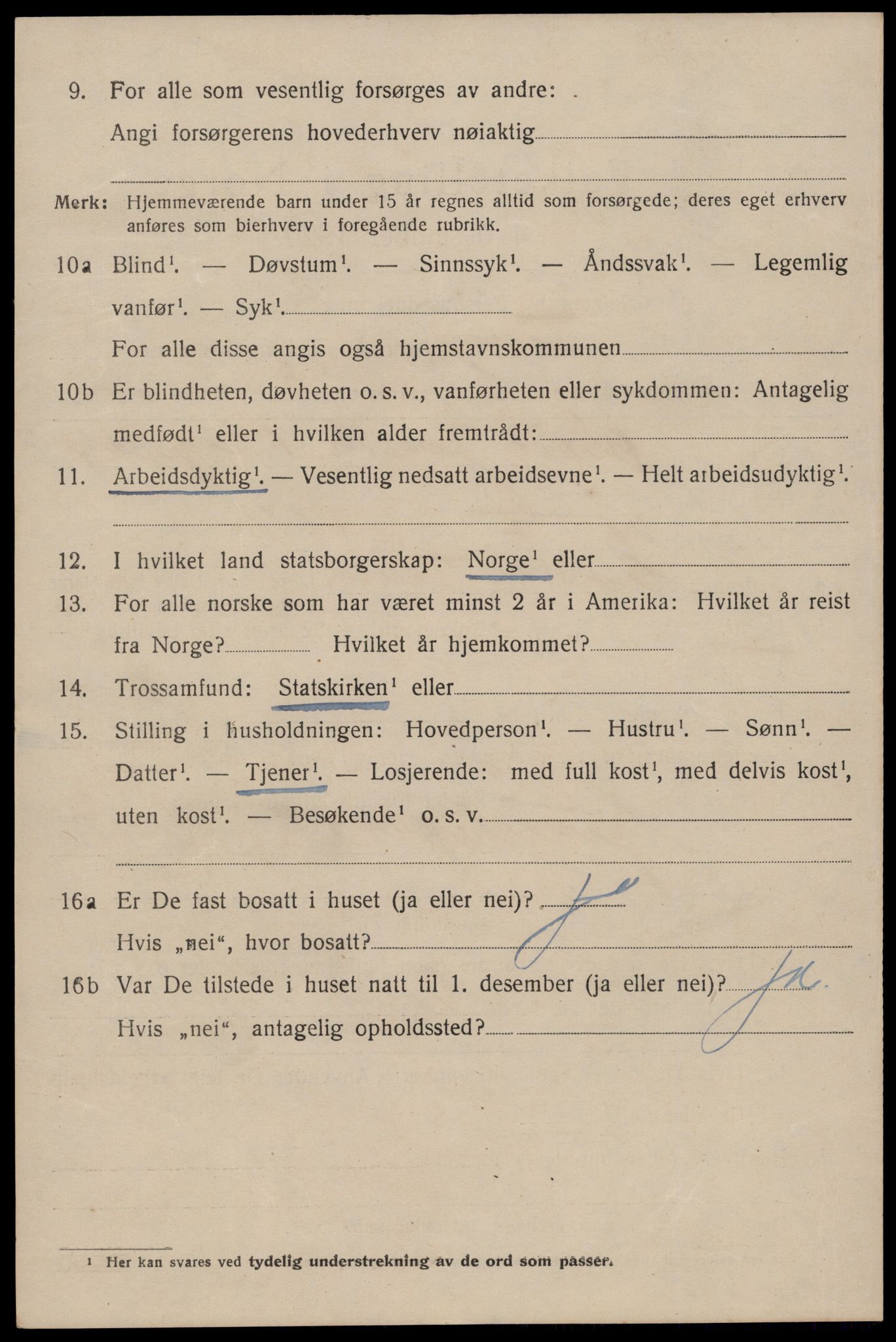 SAKO, 1920 census for Tinn, 1920, p. 4463