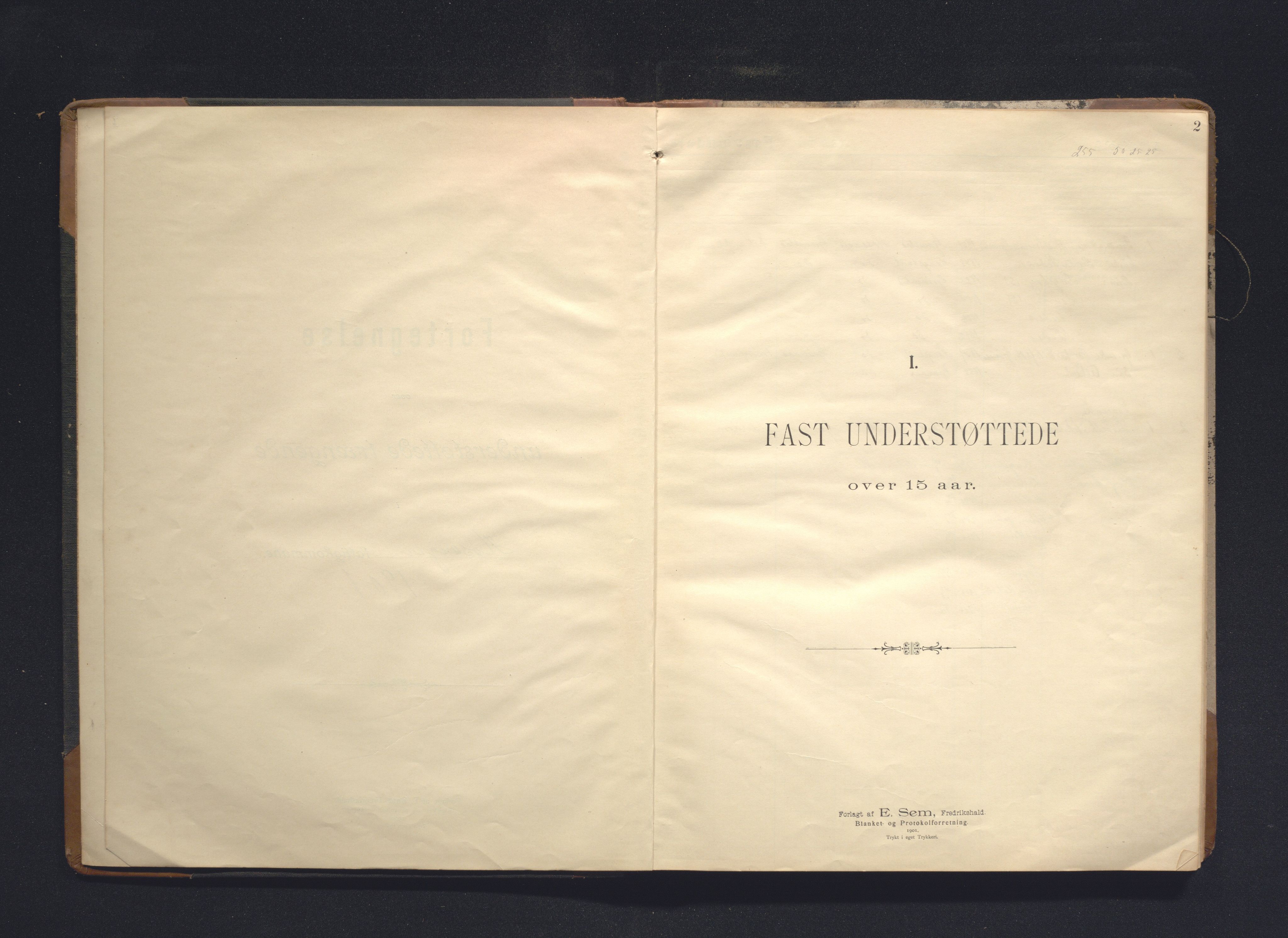 Hosanger kommune. Fattigstyre, IKAH/1253a-311/F/Fa/L0002: Manntalsprotokoll over understøtta, avdeling I, II og III, 1892-1900