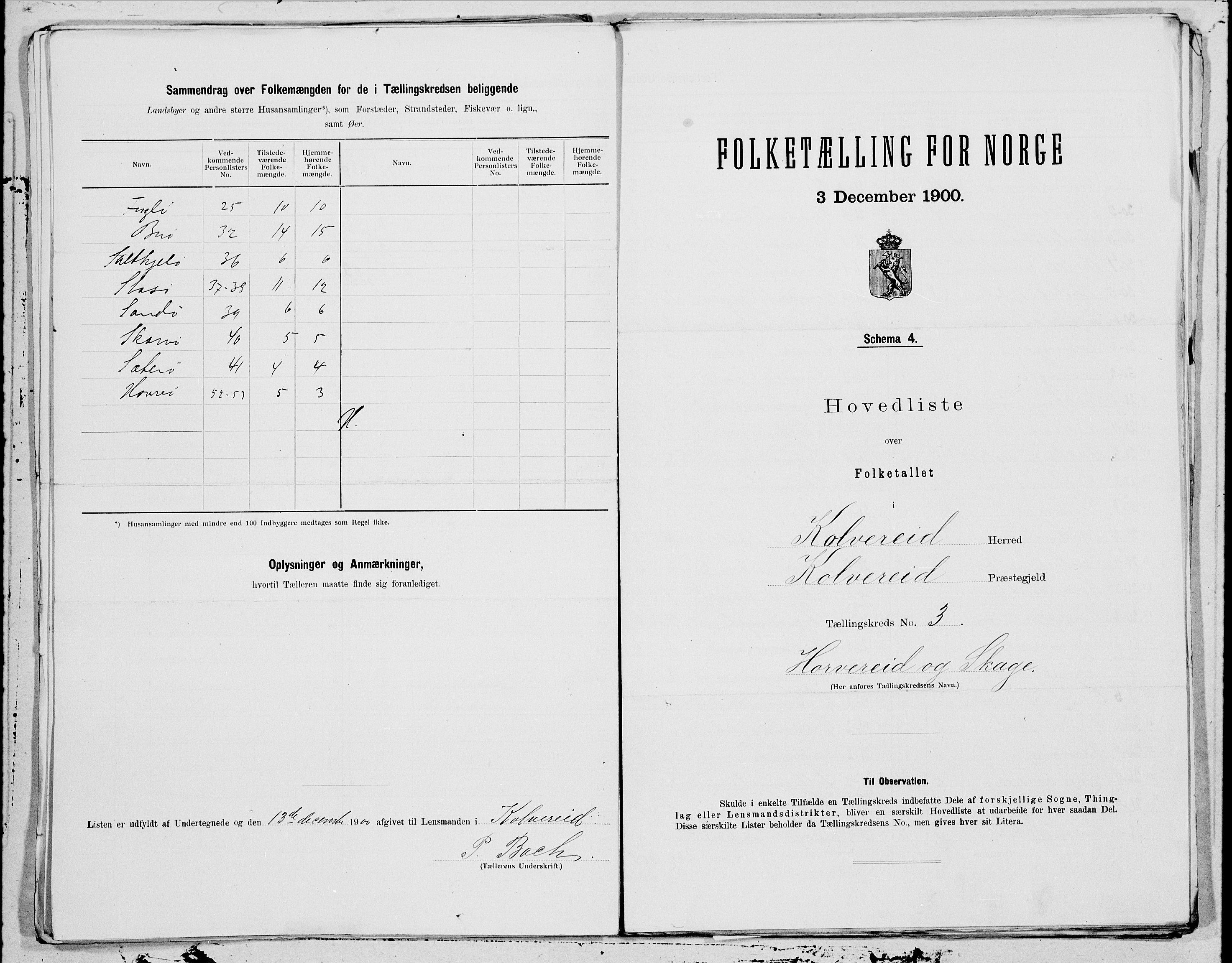 SAT, 1900 census for Kolvereid, 1900, p. 8