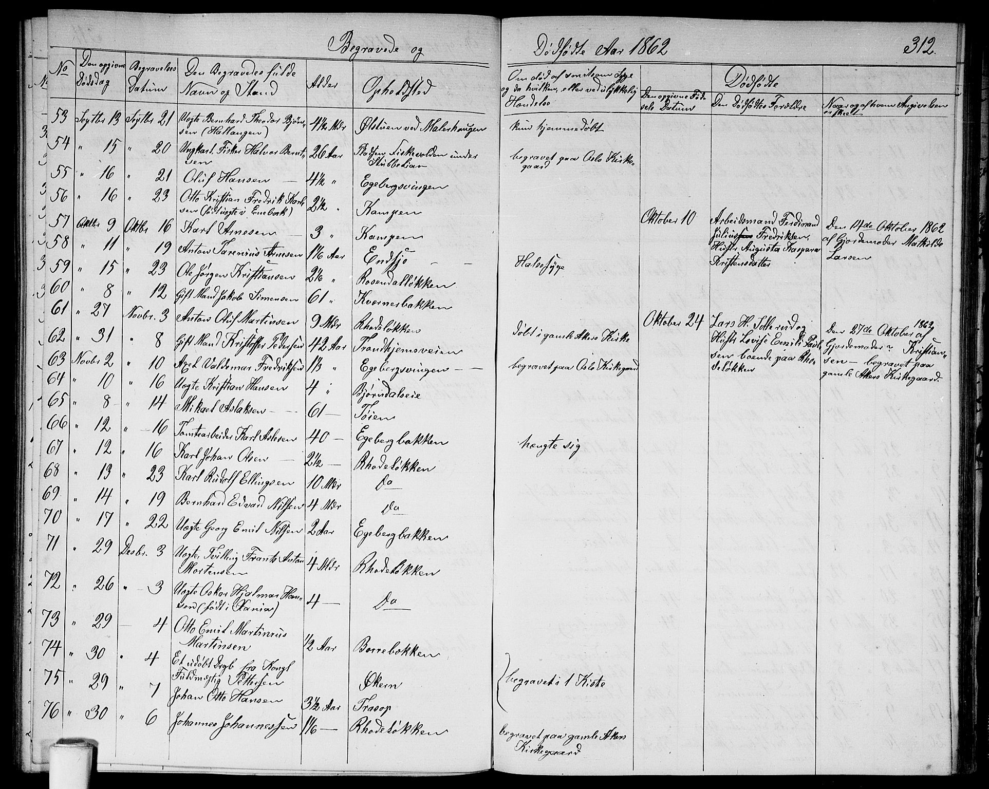 Østre Aker prestekontor Kirkebøker, SAO/A-10840/G/Ga/L0002: Parish register (copy) no. I 2, 1861-1867, p. 312
