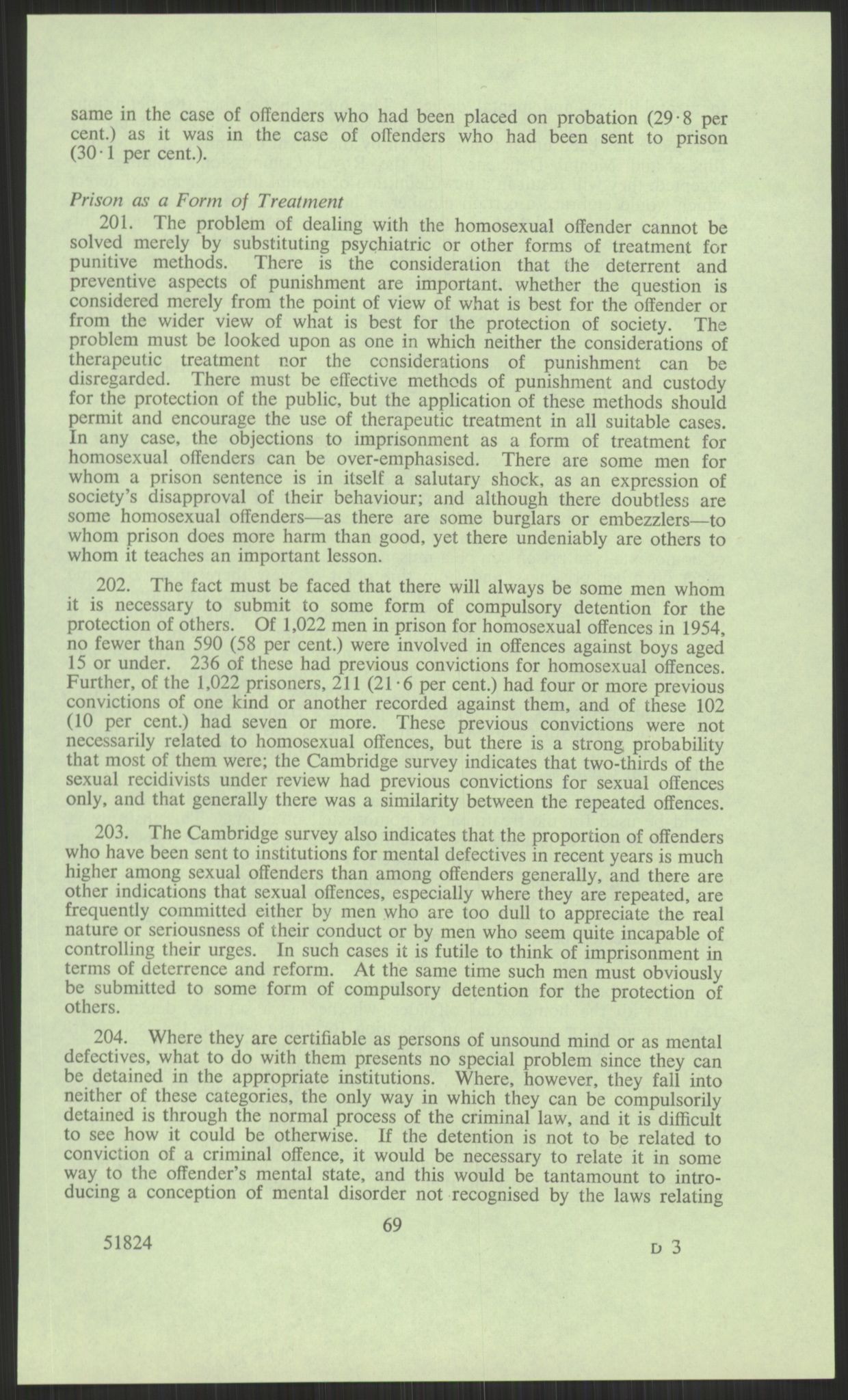 Justisdepartementet, Lovavdelingen, AV/RA-S-3212/D/De/L0029/0001: Straffeloven / Straffelovens revisjon: 5 - Ot. prp. nr.  41 - 1945: Homoseksualiet. 3 mapper, 1956-1970, p. 653