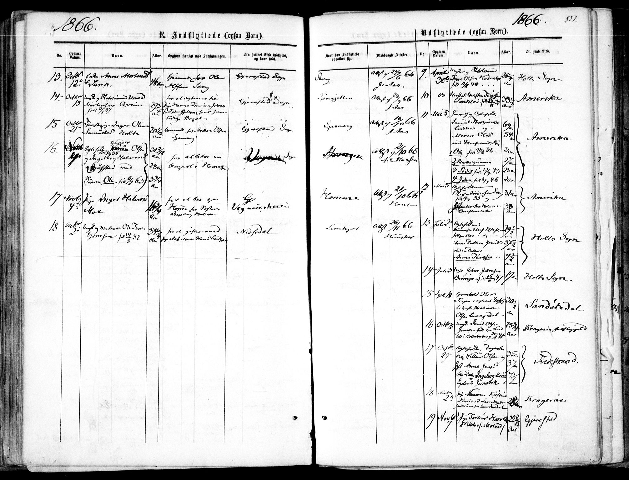 Søndeled sokneprestkontor, AV/SAK-1111-0038/F/Fa/L0003: Parish register (official) no. A 3, 1861-1879, p. 551