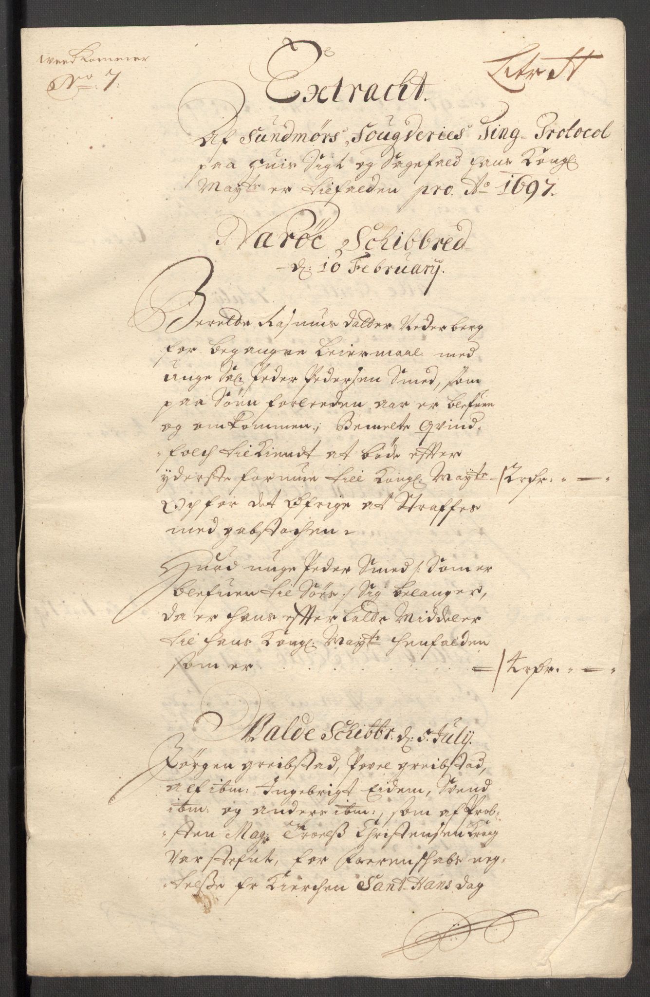 Rentekammeret inntil 1814, Reviderte regnskaper, Fogderegnskap, AV/RA-EA-4092/R54/L3556: Fogderegnskap Sunnmøre, 1696-1698, p. 265