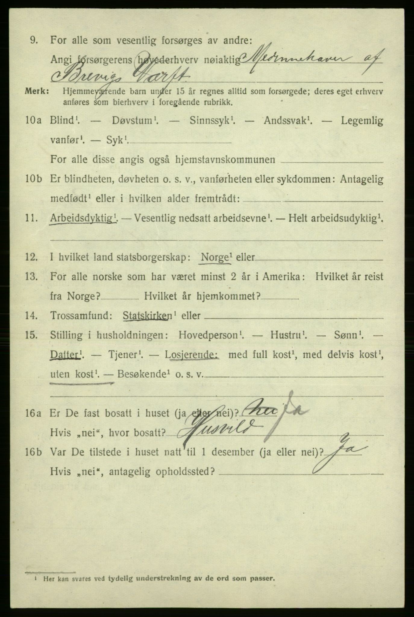 SAO, 1920 census for Fredrikshald, 1920, p. 28791