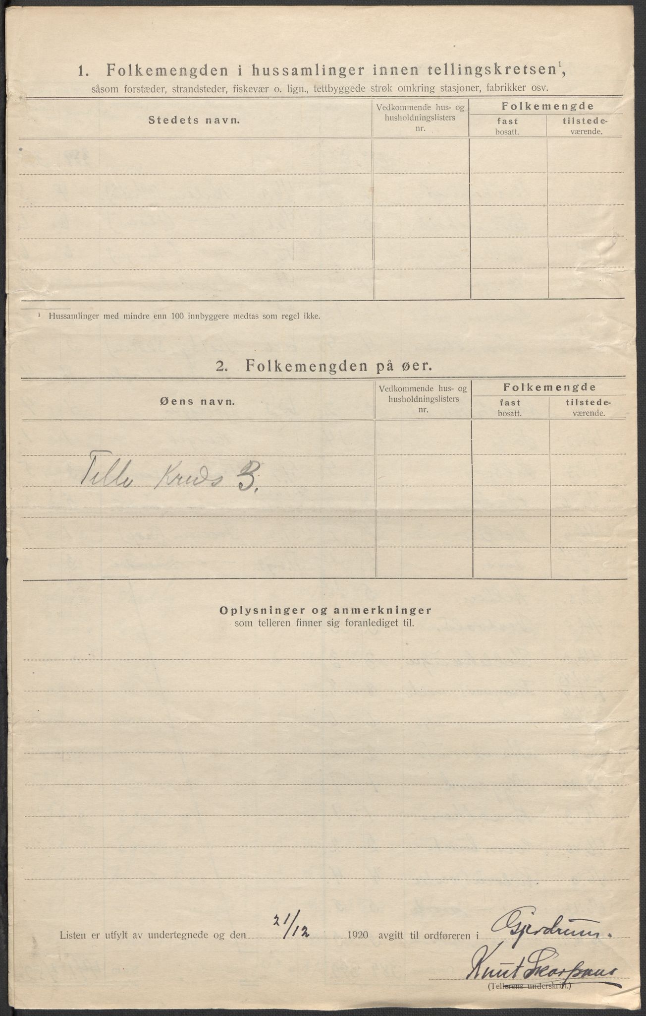 SAO, 1920 census for Gjerdrum, 1920, p. 19