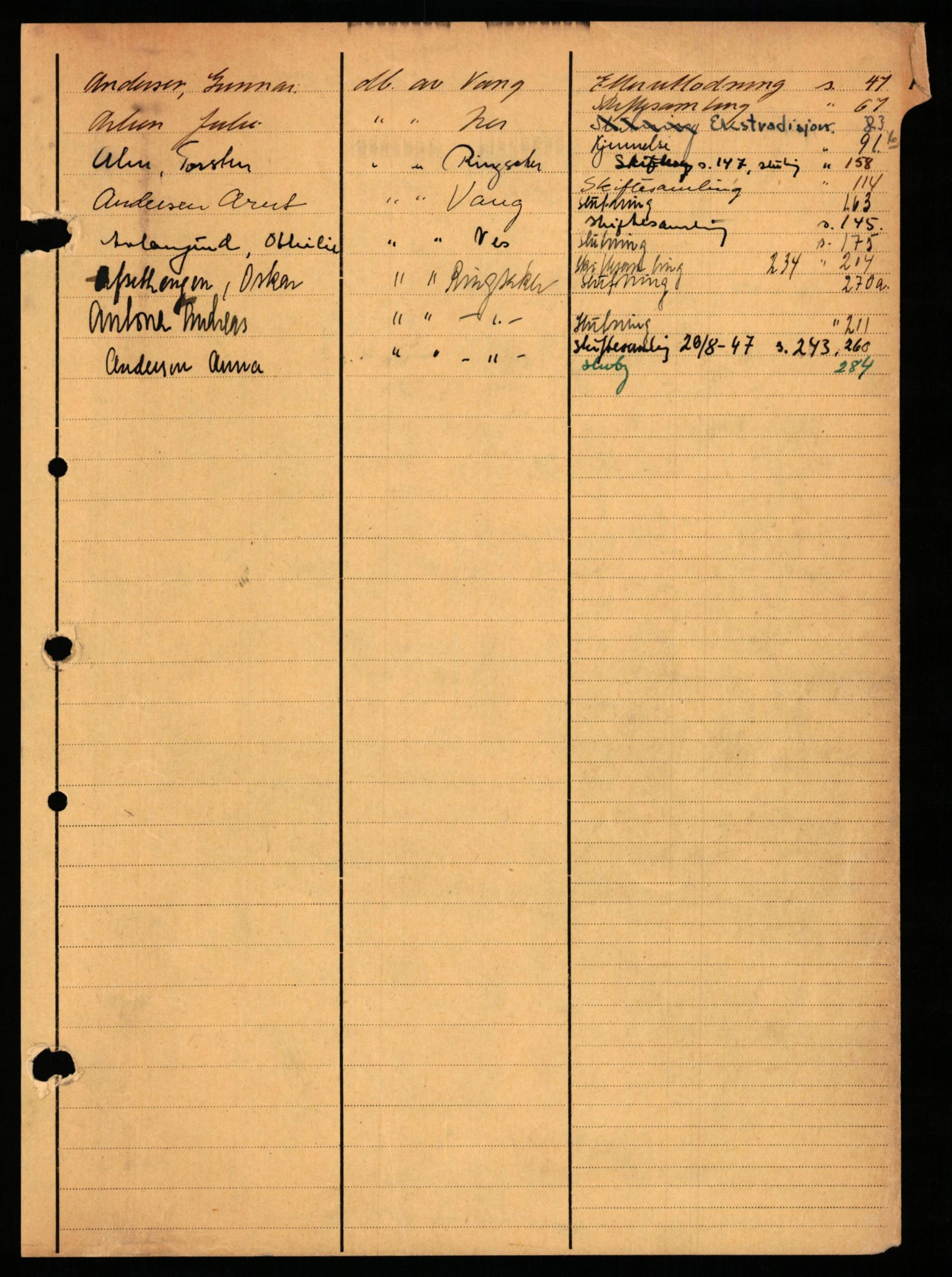 Nord-Hedmark sorenskriveri, AV/SAH-TING-012/J/Jd/L0008: Skifteutlodningsprotokoll, 1943-1947