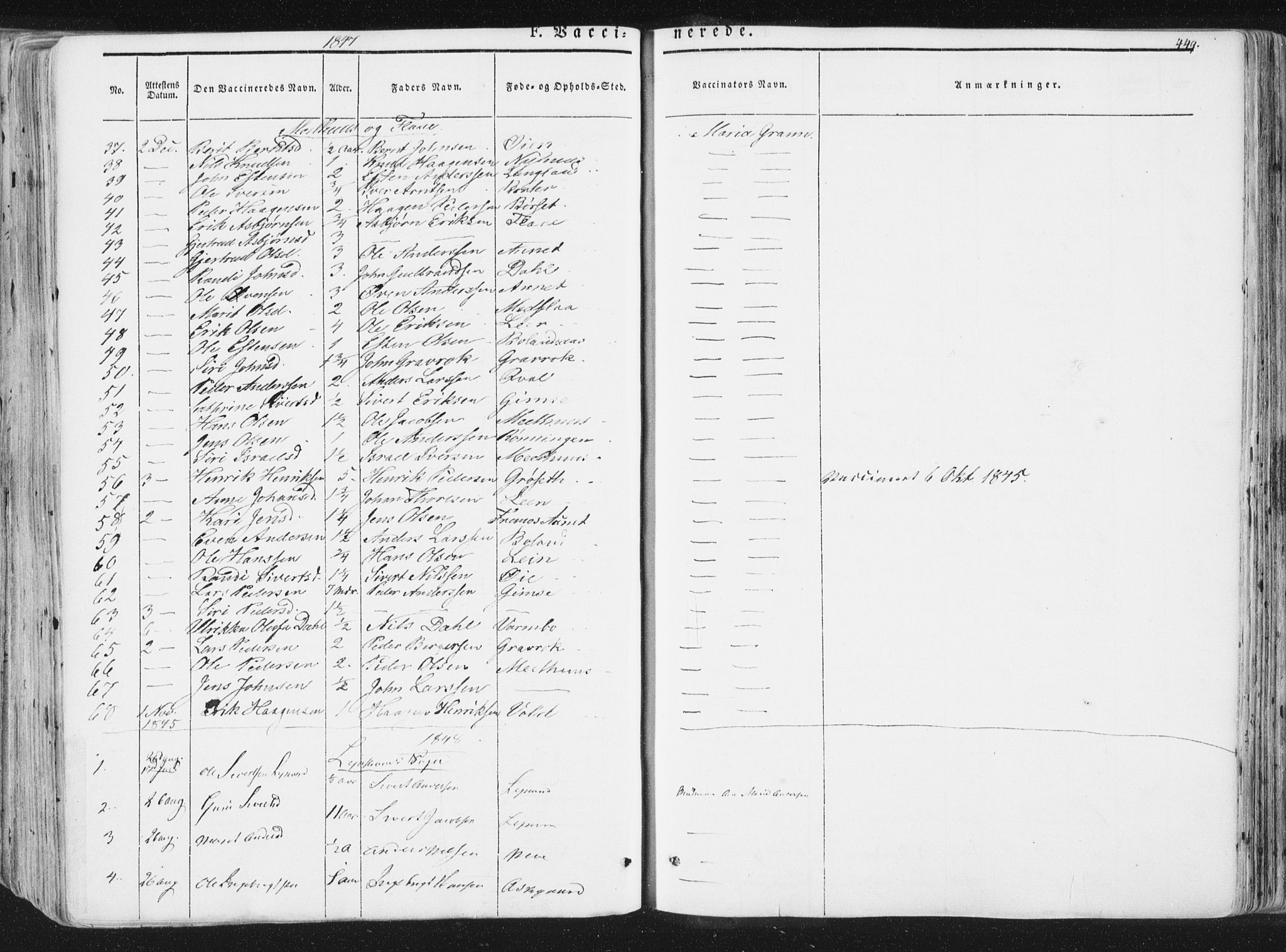 Ministerialprotokoller, klokkerbøker og fødselsregistre - Sør-Trøndelag, SAT/A-1456/691/L1074: Parish register (official) no. 691A06, 1842-1852, p. 449