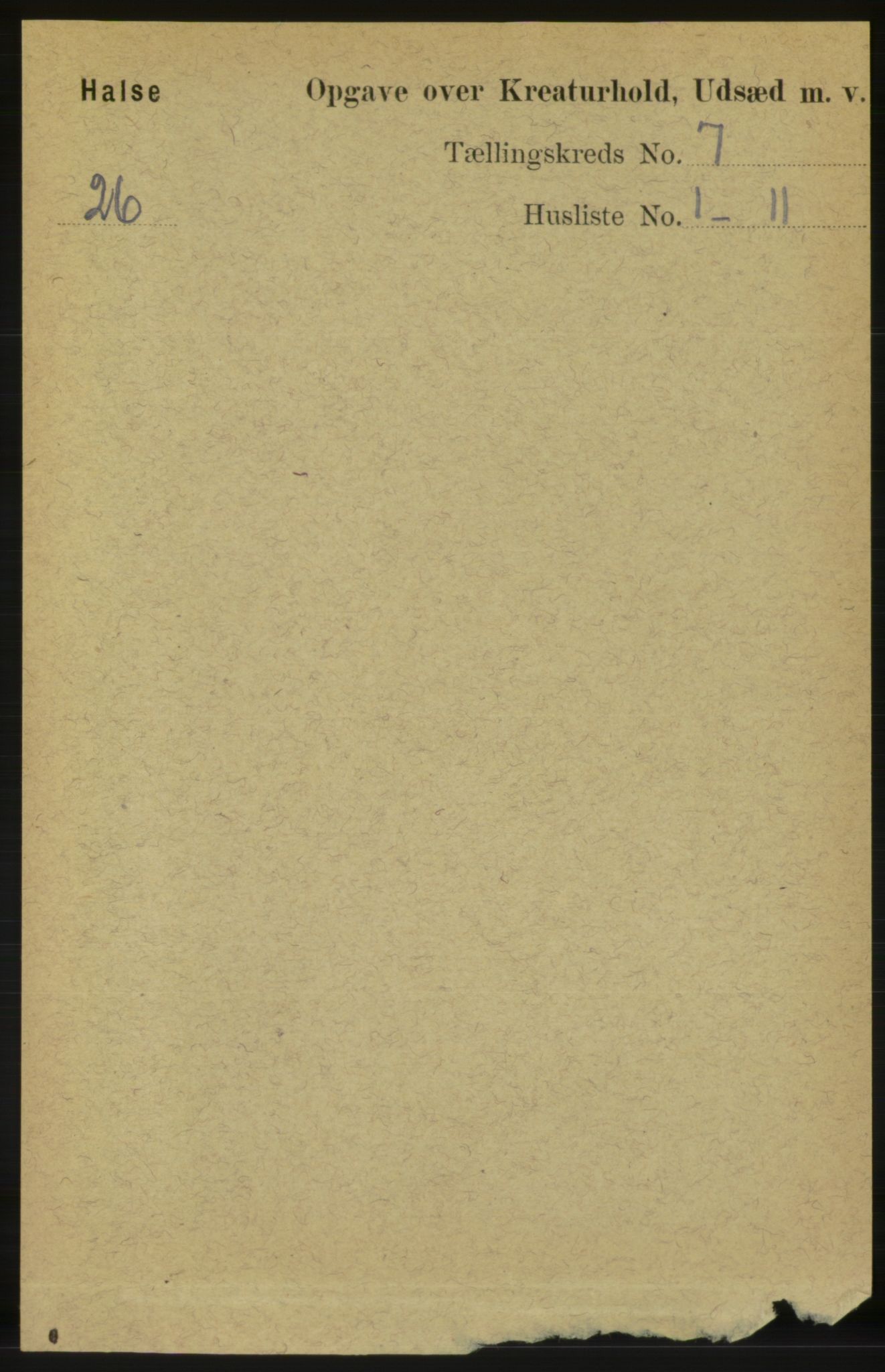 RA, 1891 census for 1571 Halsa, 1891, p. 2279