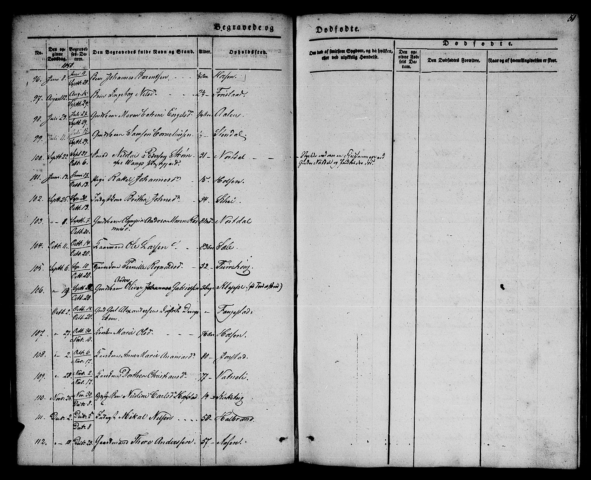 Førde sokneprestembete, SAB/A-79901/H/Haa/Haaa/L0008: Parish register (official) no. A 8, 1843-1860, p. 51