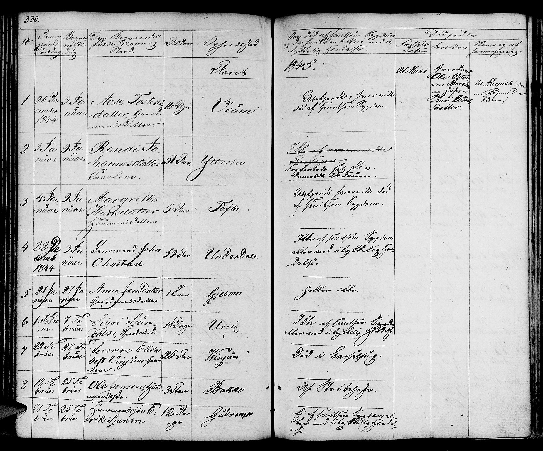 Aurland sokneprestembete, SAB/A-99937/H/Ha/Haa/L0006: Parish register (official) no. A 6, 1821-1859, p. 330