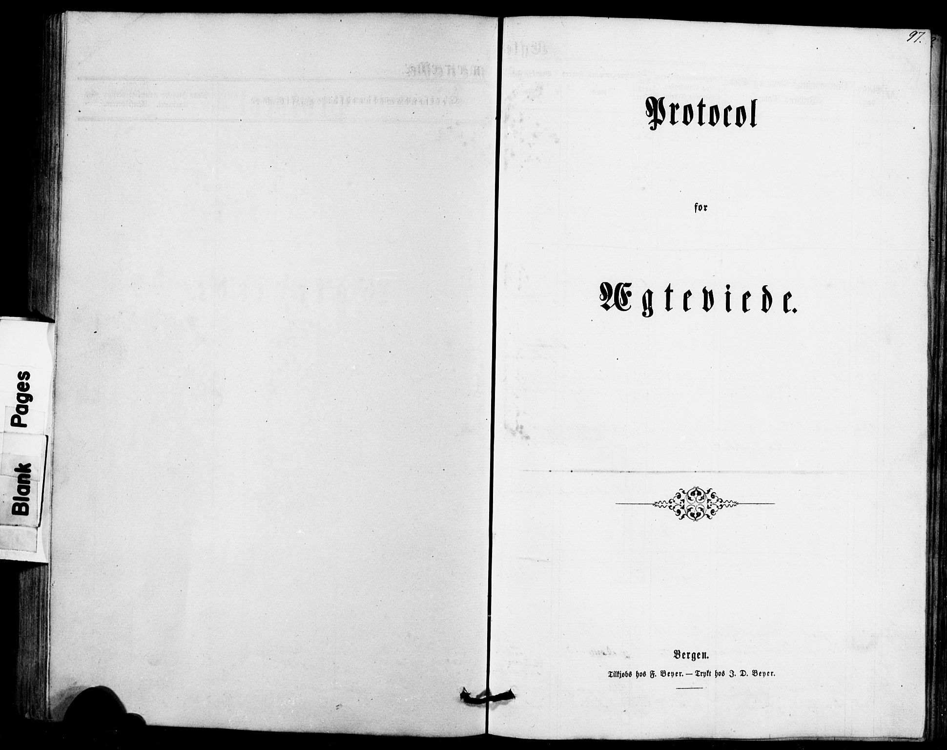 Fusa sokneprestembete, SAB/A-75401/H/Hab: Parish register (copy) no. B 1, 1861-1896, p. 97