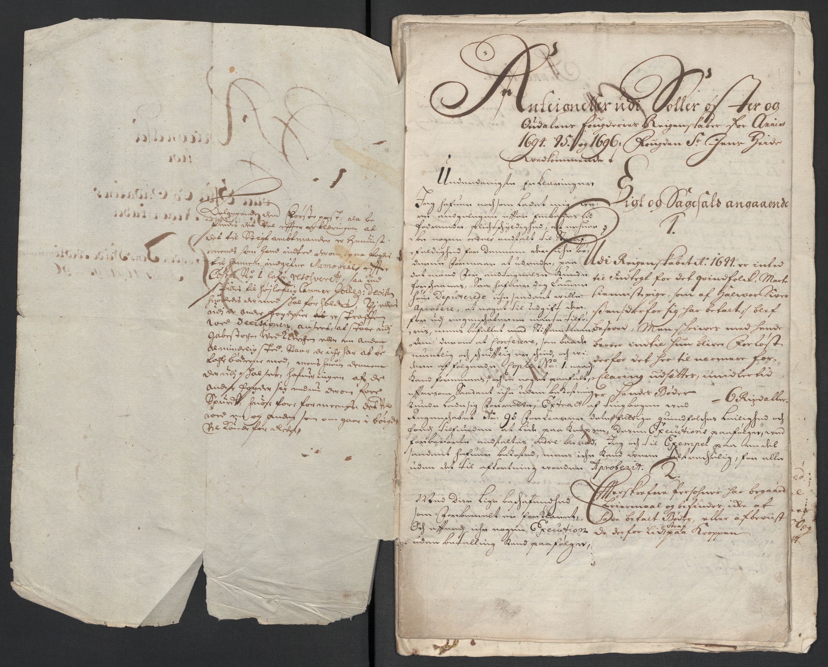 Rentekammeret inntil 1814, Reviderte regnskaper, Fogderegnskap, AV/RA-EA-4092/R13/L0834: Fogderegnskap Solør, Odal og Østerdal, 1696, p. 368